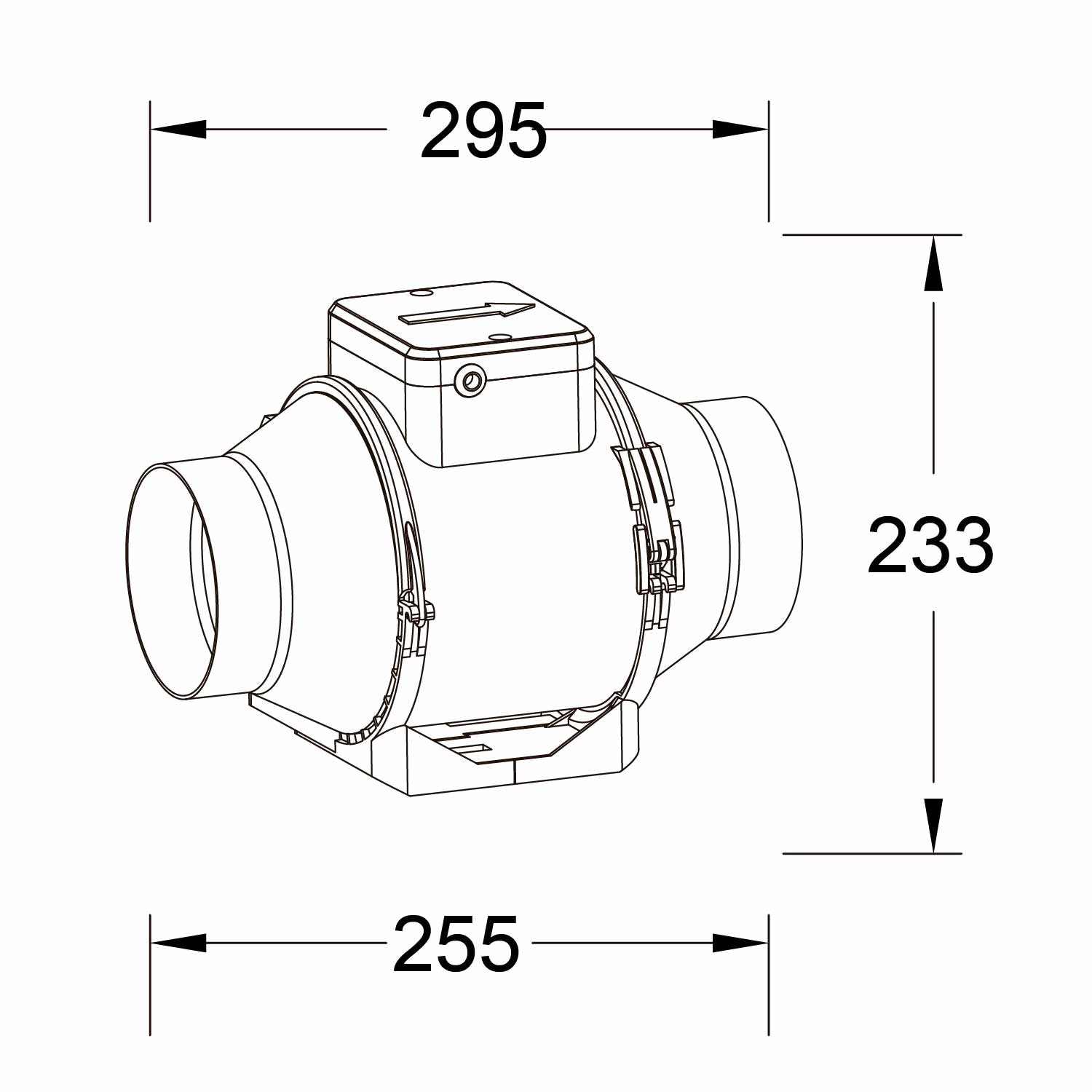 Estevez Extractor de Aire In Line Blower Centrífugo 6", Modelo EVF-IC6