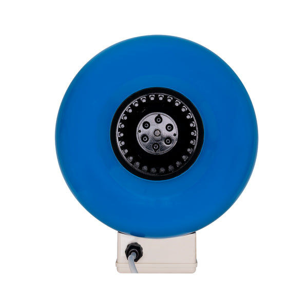 Estevez Extractor de Aire Centrífugo Metálico Azul 4" (Modelo EVF-ID4) - Blower Industrial Silencioso - Luzdeco