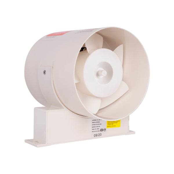 Estevez Extractor de Aire Axial en Línea 6" (Modelo EVF-IF6) - Ventilador Industrial Silencioso - Luzdeco