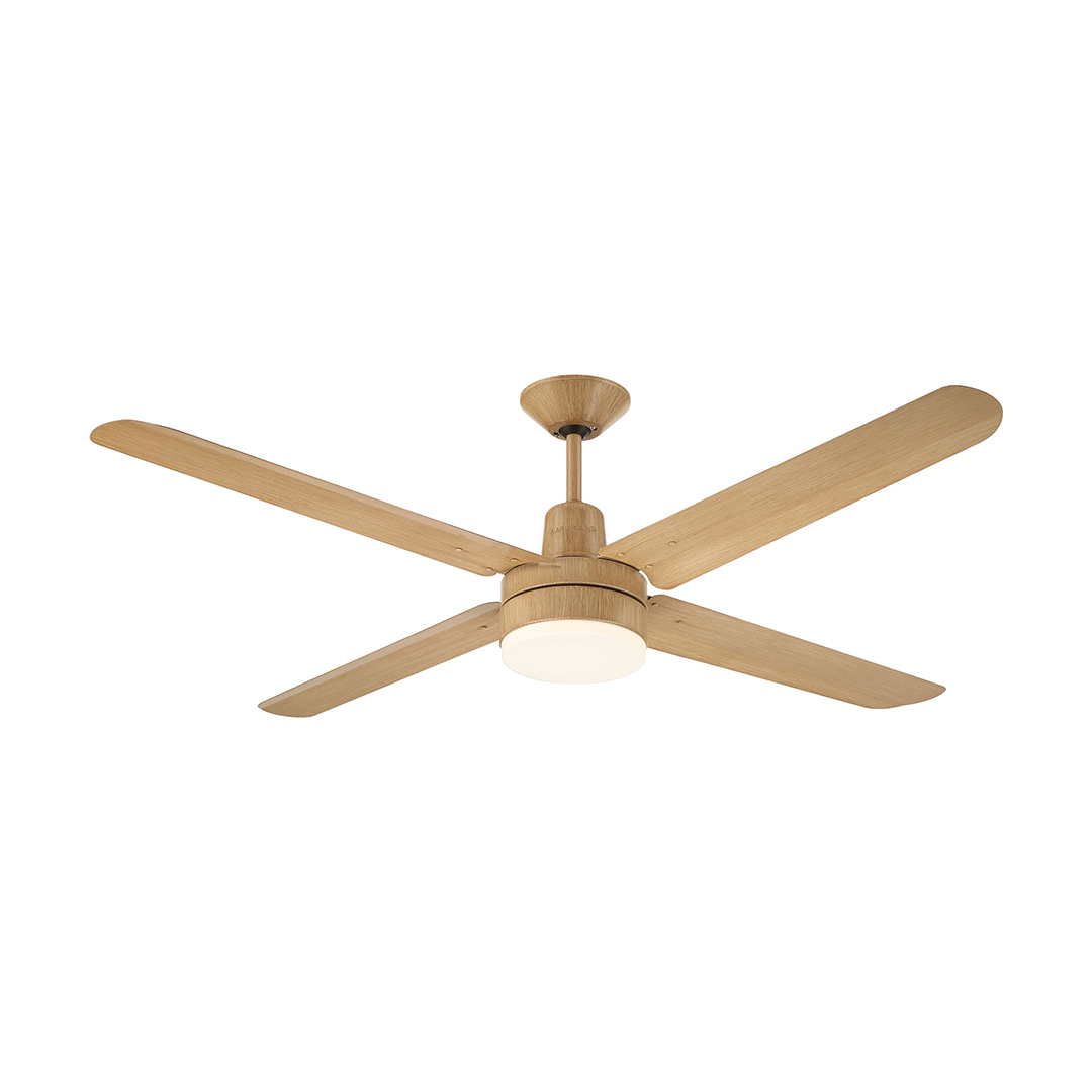 Narvik Ventilador de Techo Con Luz de 56"  4 Aspas de Aluminio con Acabado de Madera Control de Pared, Modelo NA3023
