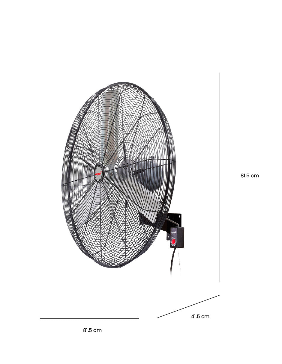 Mytek Ventilador de Pared Industrial de 30 Pulgadas 230W, Modelo 3422