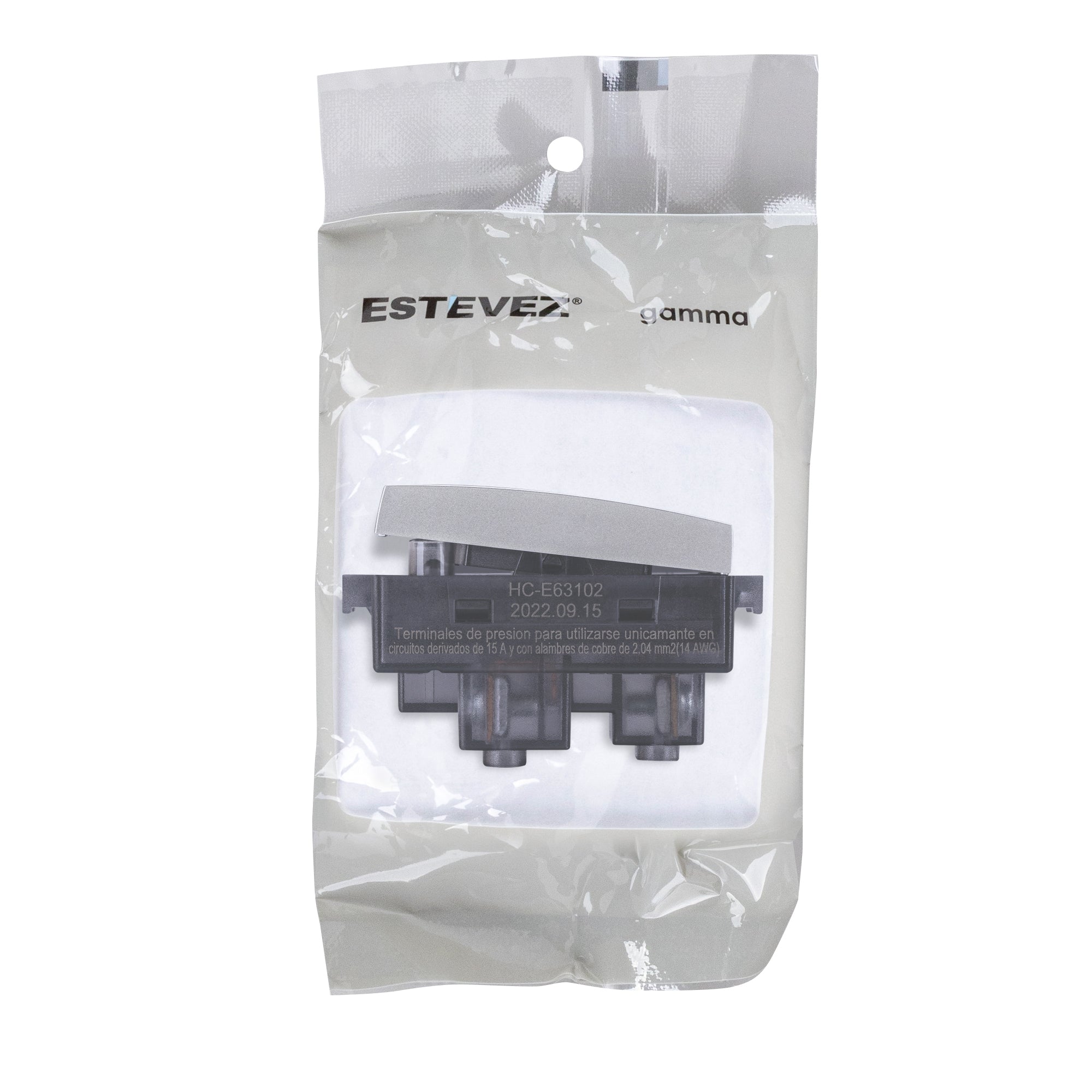 Estevez Apagador Sensillo con Piloto Gamma, Modelo HC-E60102