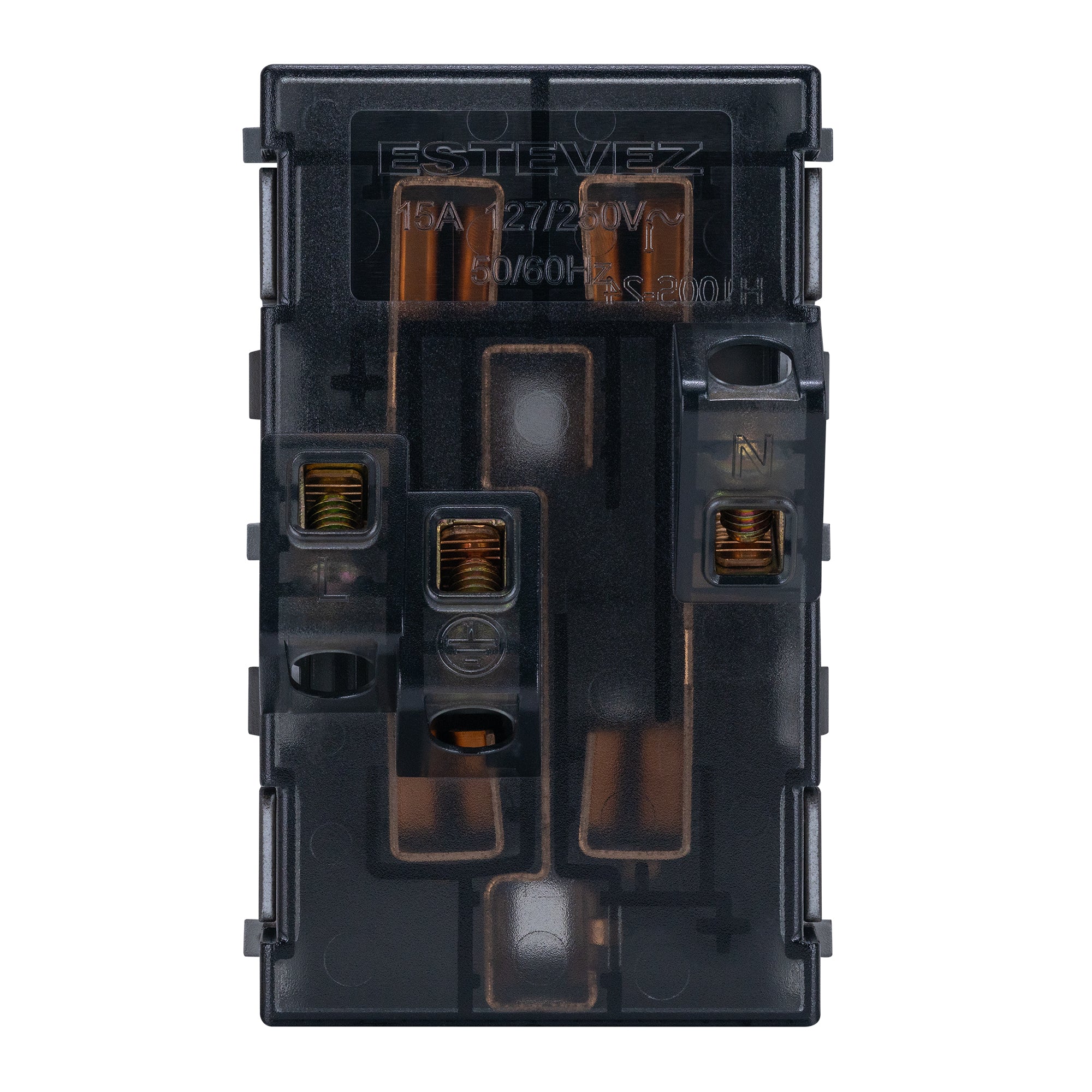 Estevez Contacto Dúplex 2P+T con Protección Infantil 3 Módulos Omega, Modelo HC-E70310