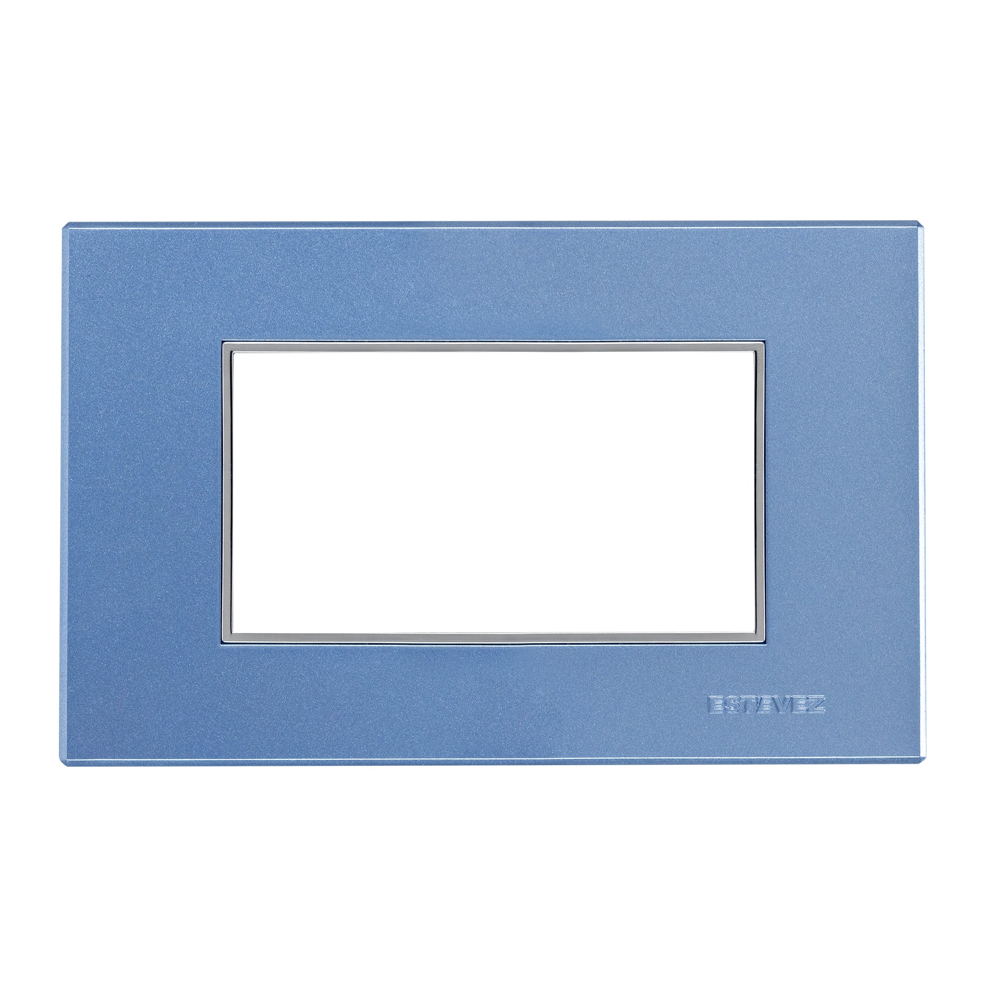 Estevez Placa 3 Ventanas con Marco Interior Cromo Omega, Modelo HC-E723