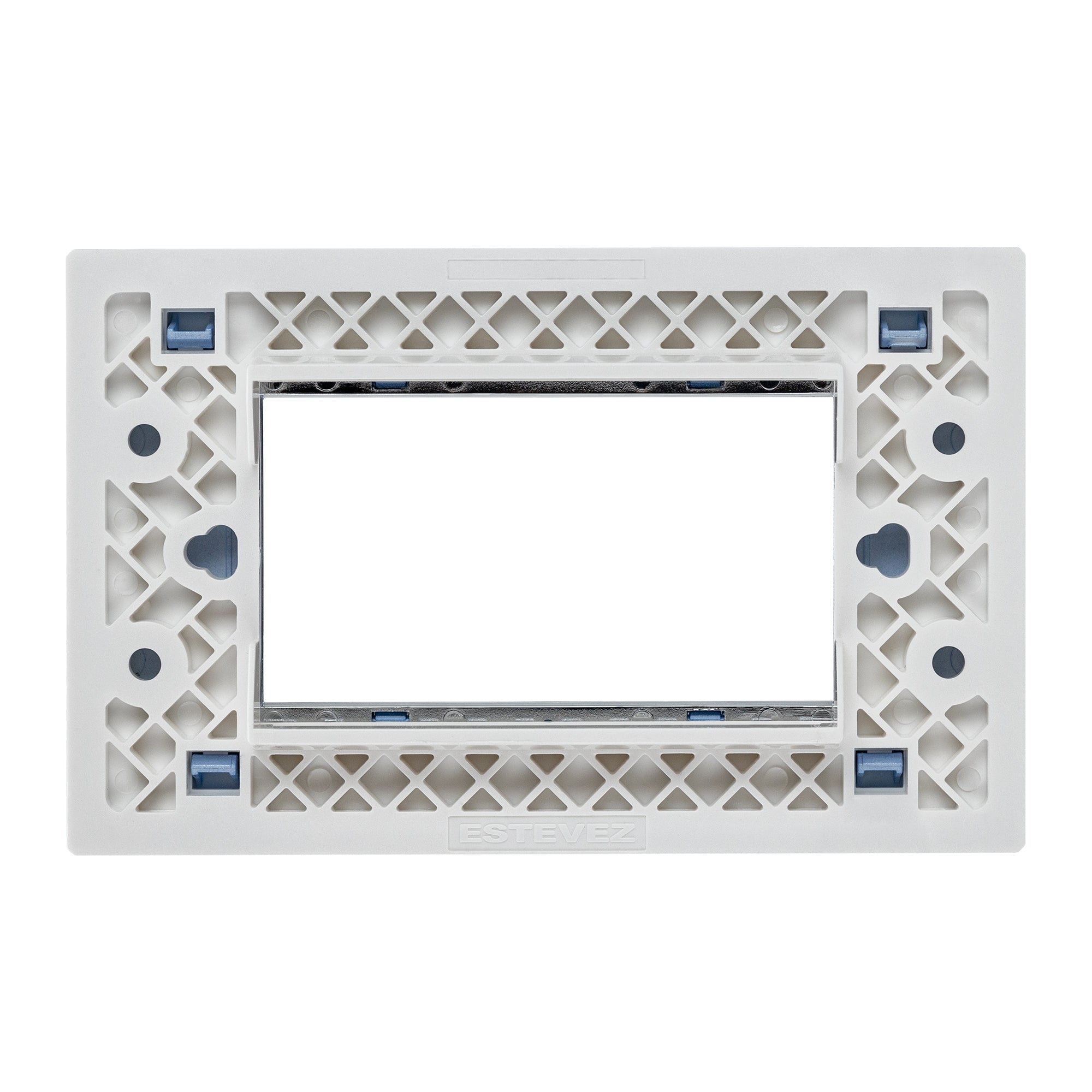 Estevez Placa 3 Ventanas con Marco Interior Cromo Omega, Modelo HC-E723