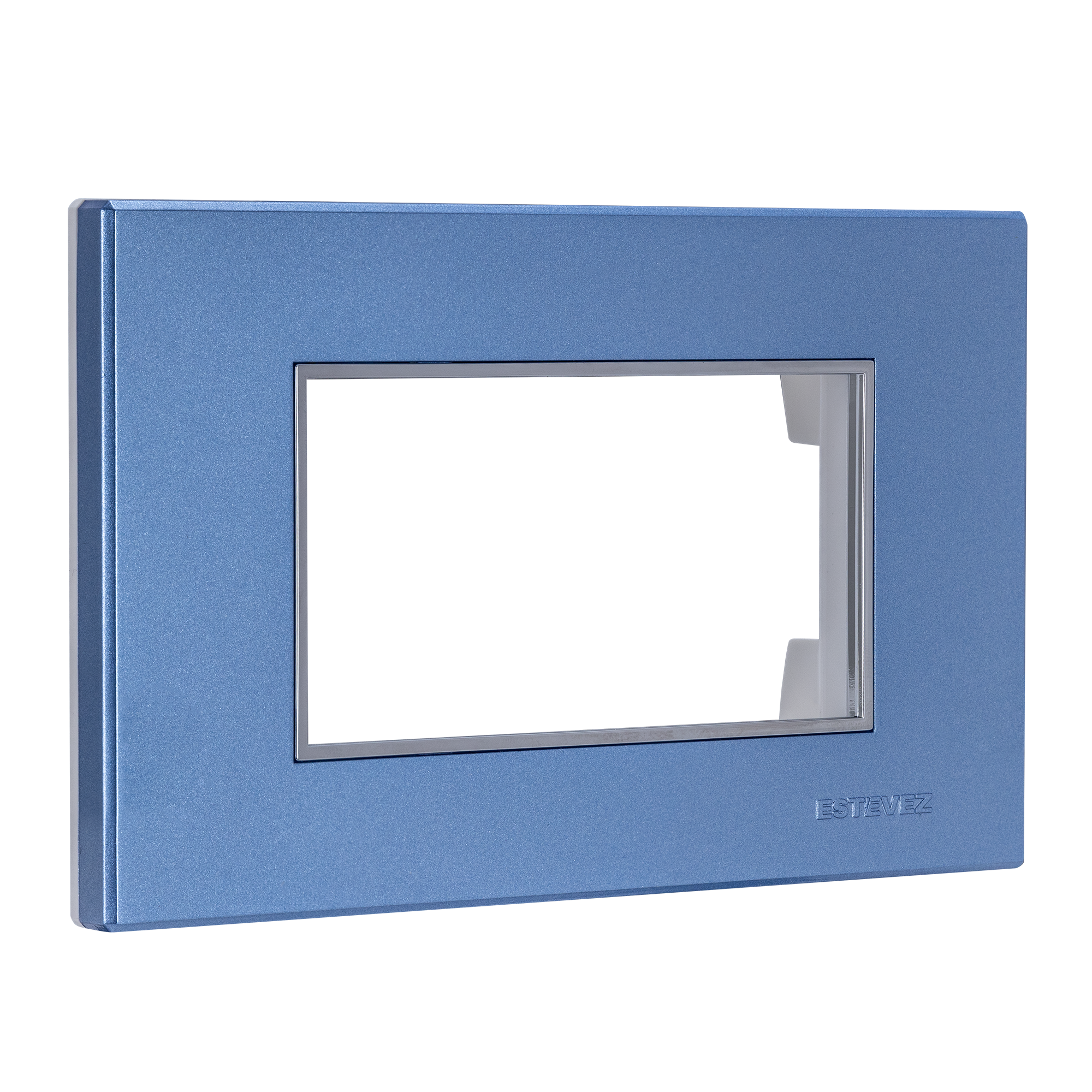 Estevez Placa 3 Ventanas con Marco Interior Cromo Omega, Modelo HC-E723