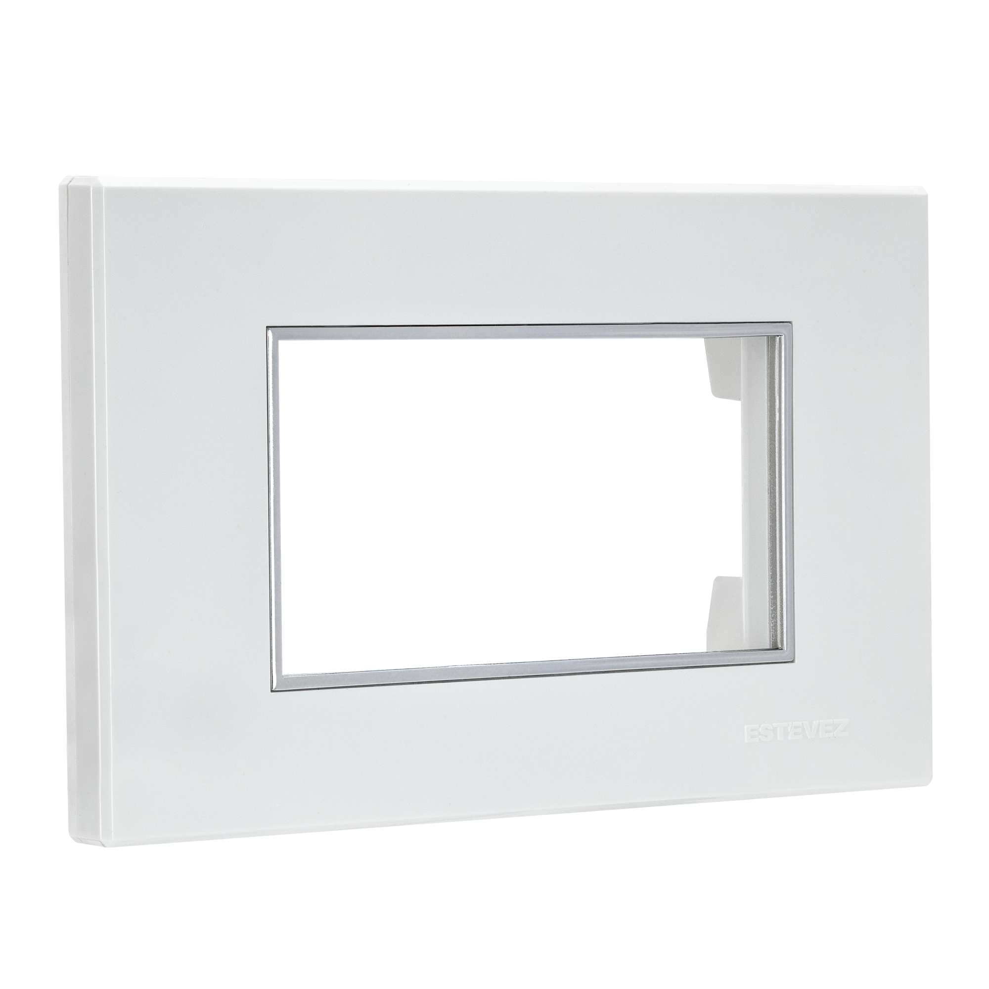 Estevez Placa 3 Ventanas con Marco Interior Cromo Omega, Modelo HC-E723