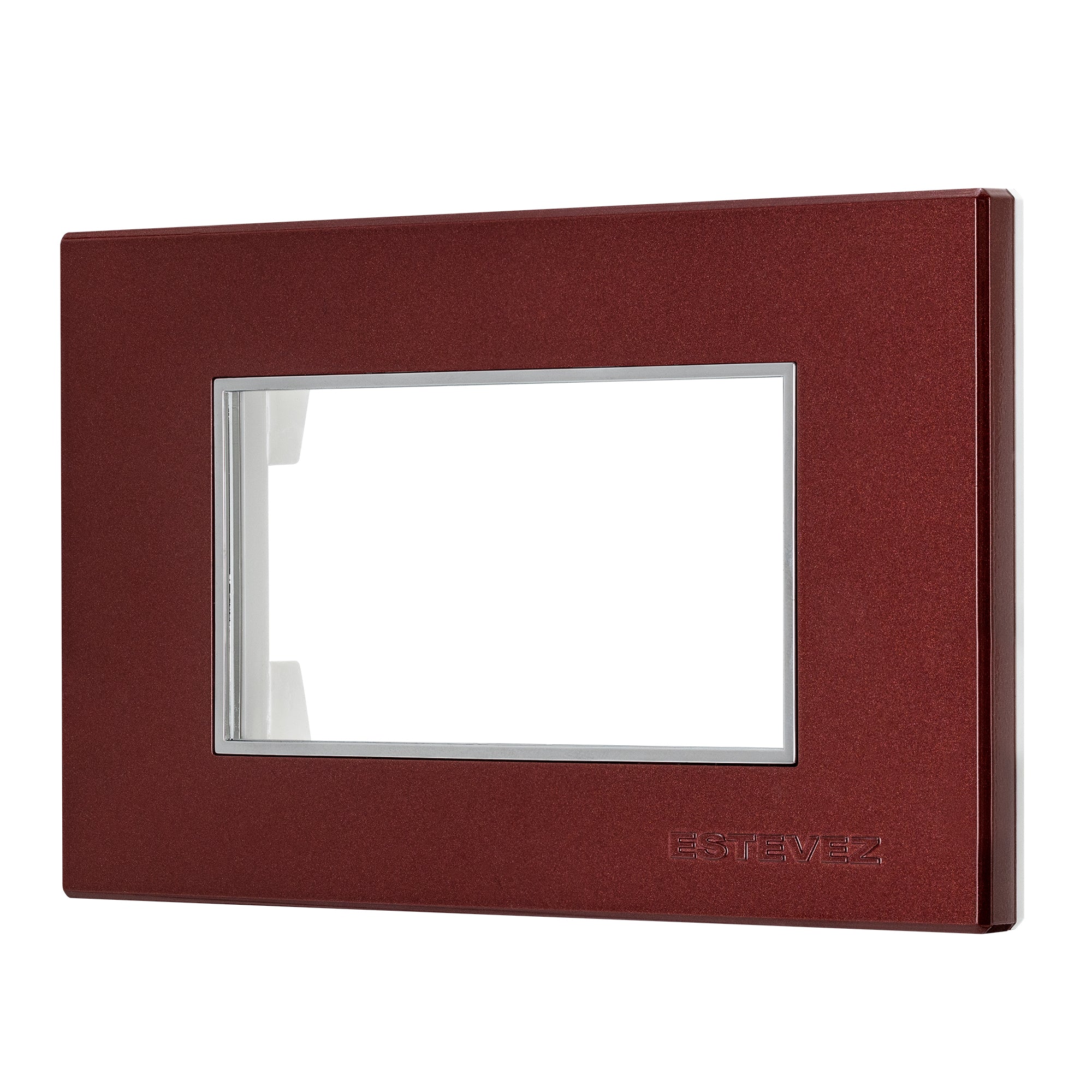 Estevez Placa 3 Ventanas con Marco Interior Cromo Omega, Modelo HC-E723