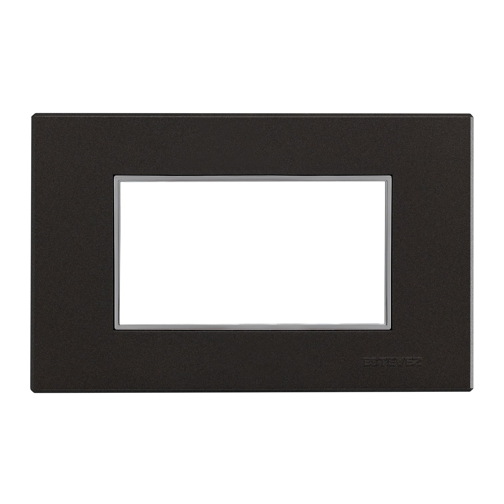 Estevez Placa 3 Ventanas con Marco Interior Cromo Omega, Modelo HC-E723