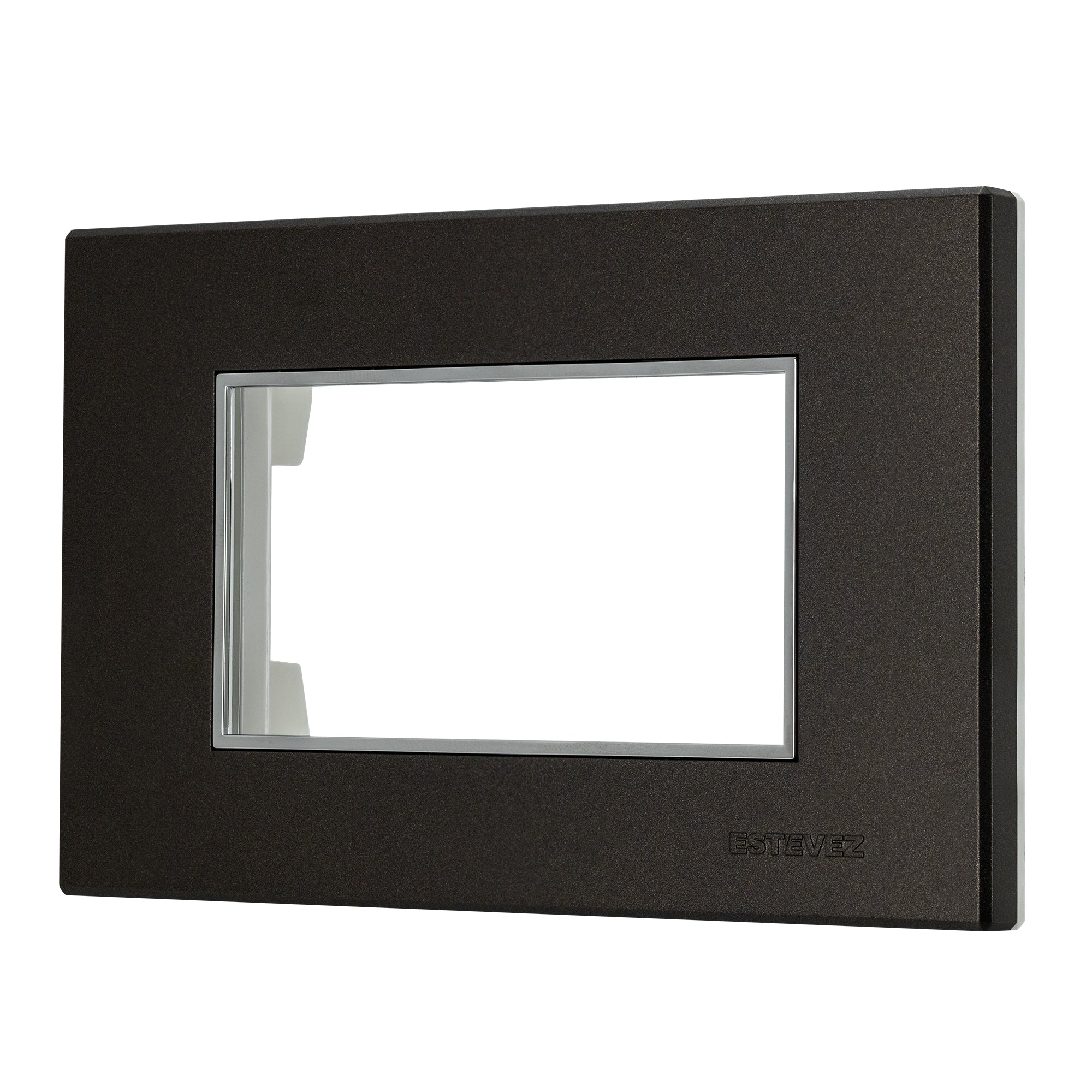Estevez Placa 3 Ventanas con Marco Interior Cromo Omega, Modelo HC-E723
