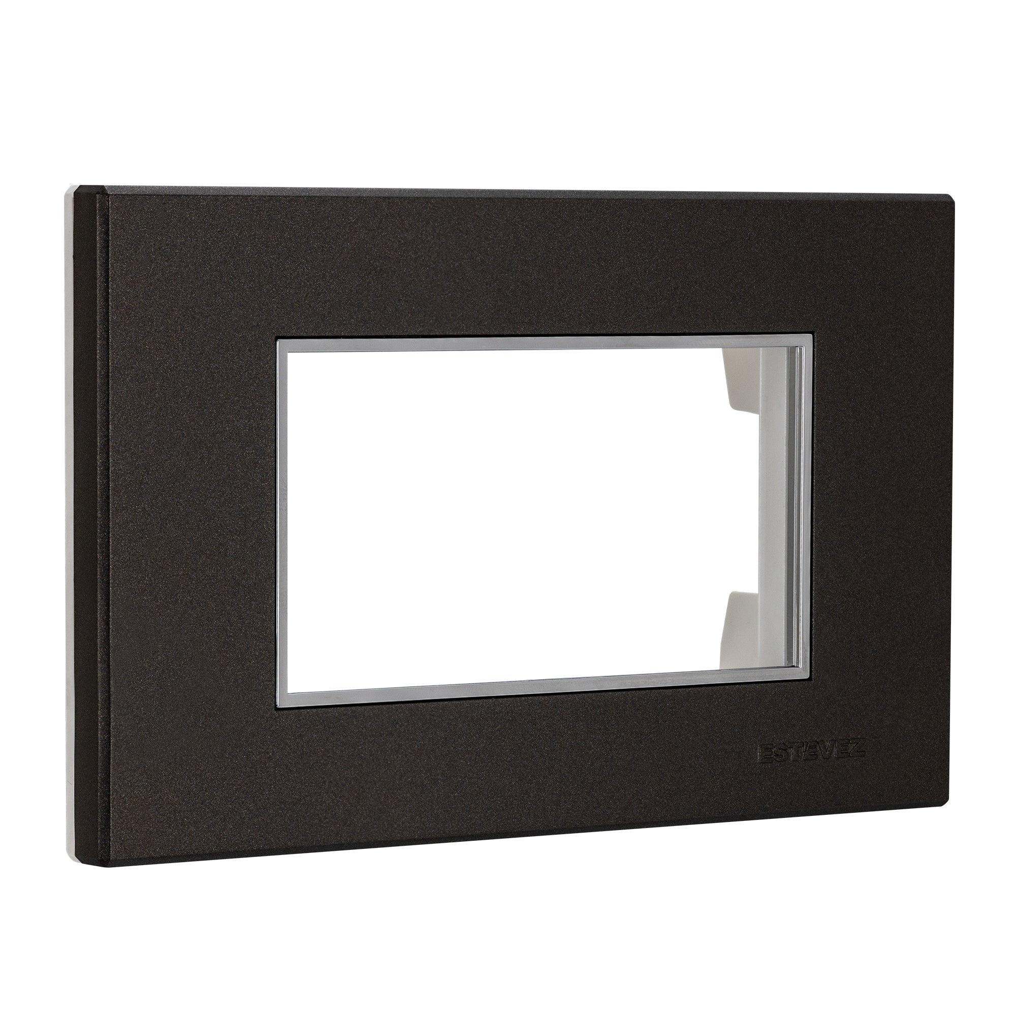 Estevez Placa 3 Ventanas con Marco Interior Cromo Omega, Modelo HC-E723