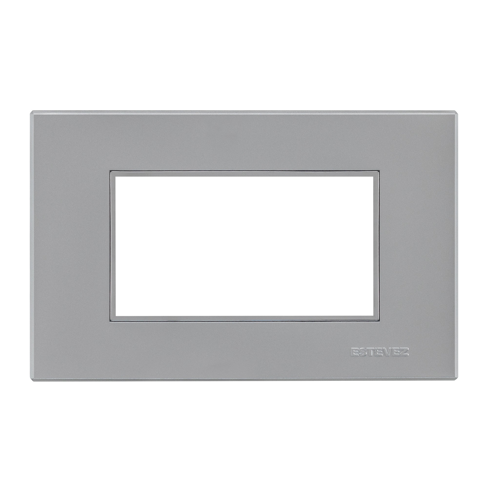 Estevez Placa 3 Ventanas con Marco Interior Cromo Omega, Modelo HC-E723