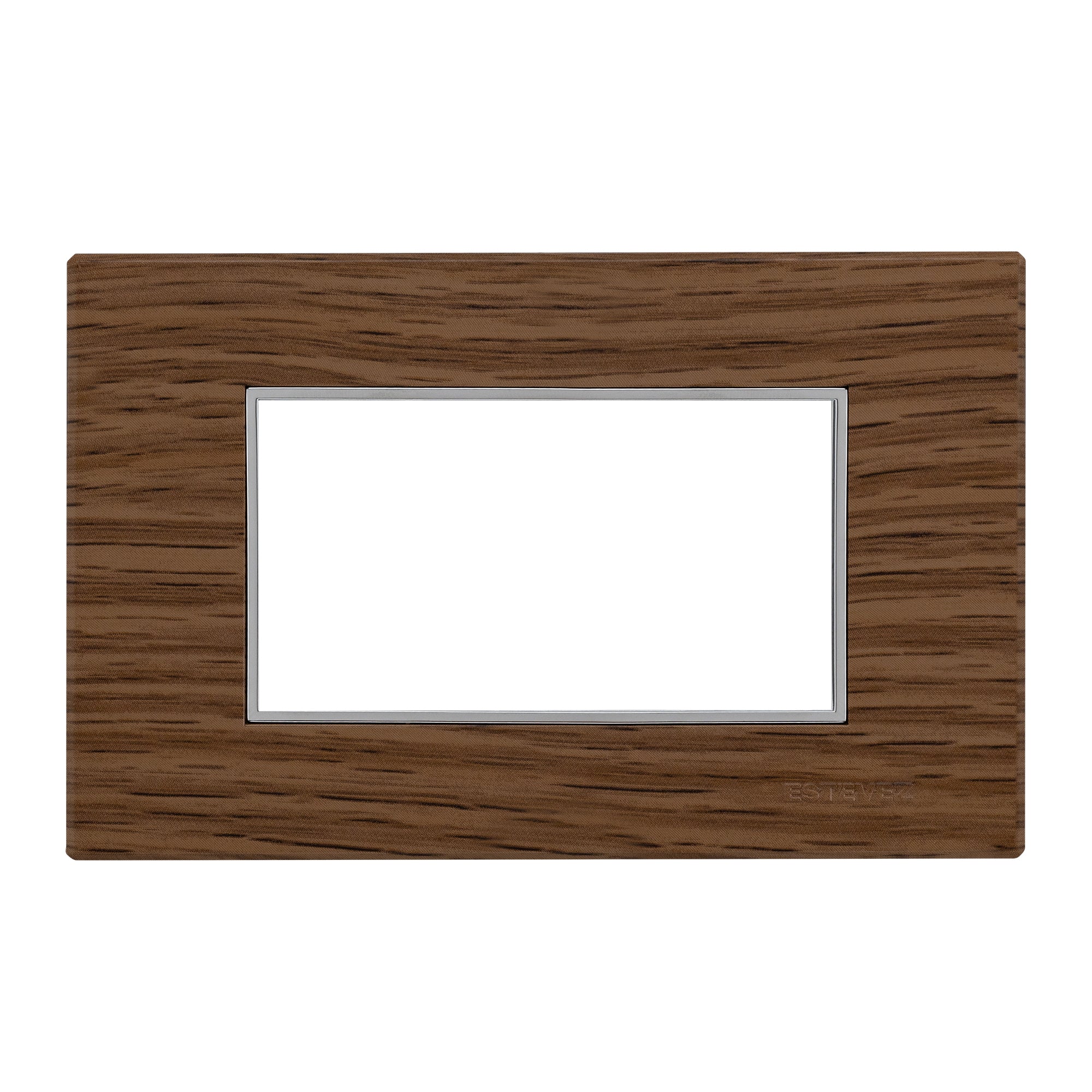 Estevez Placa 3 Ventanas con Marco Interior Cromo Omega, Modelo HC-E723