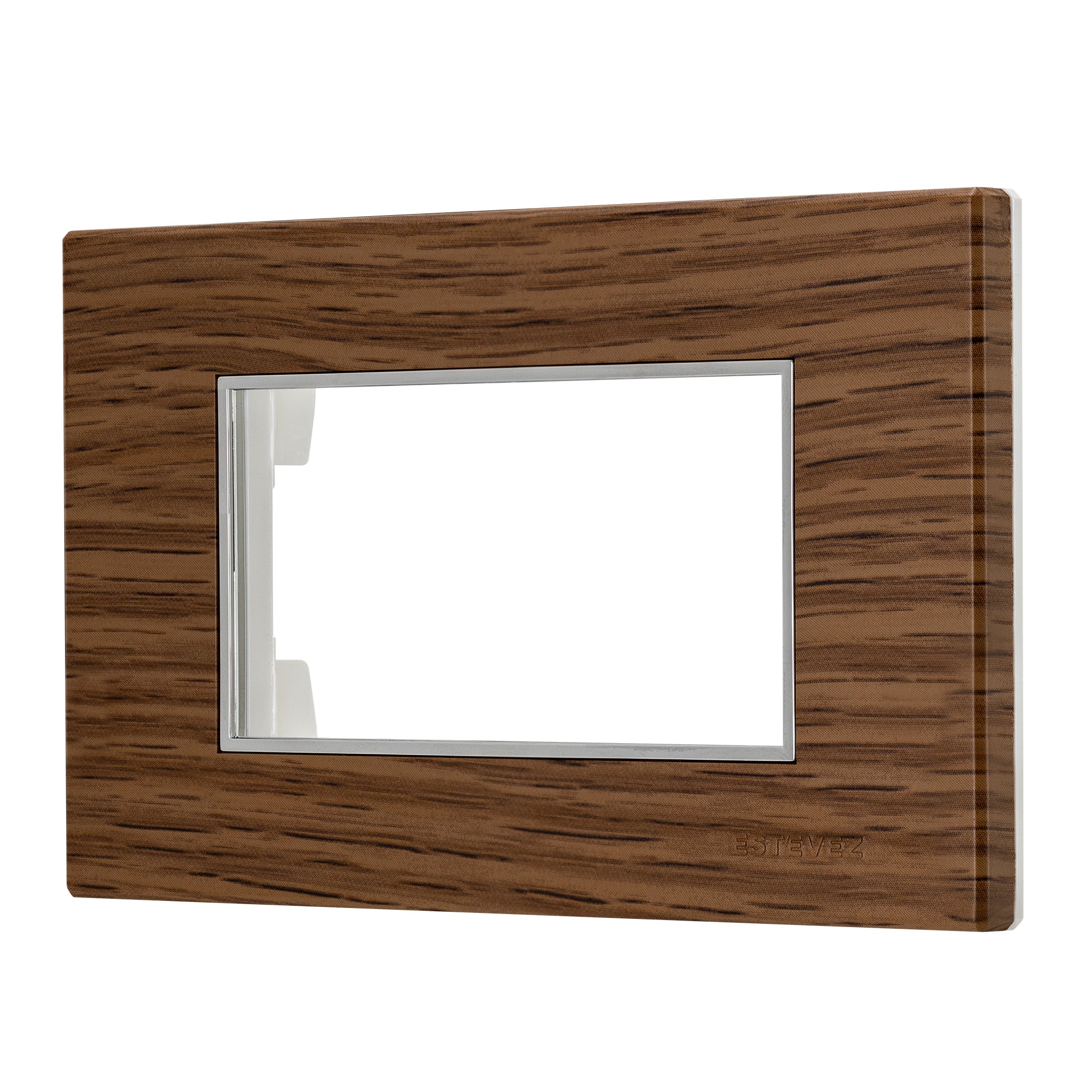 Estevez Placa 3 Ventanas con Marco Interior Cromo Omega, Modelo HC-E723