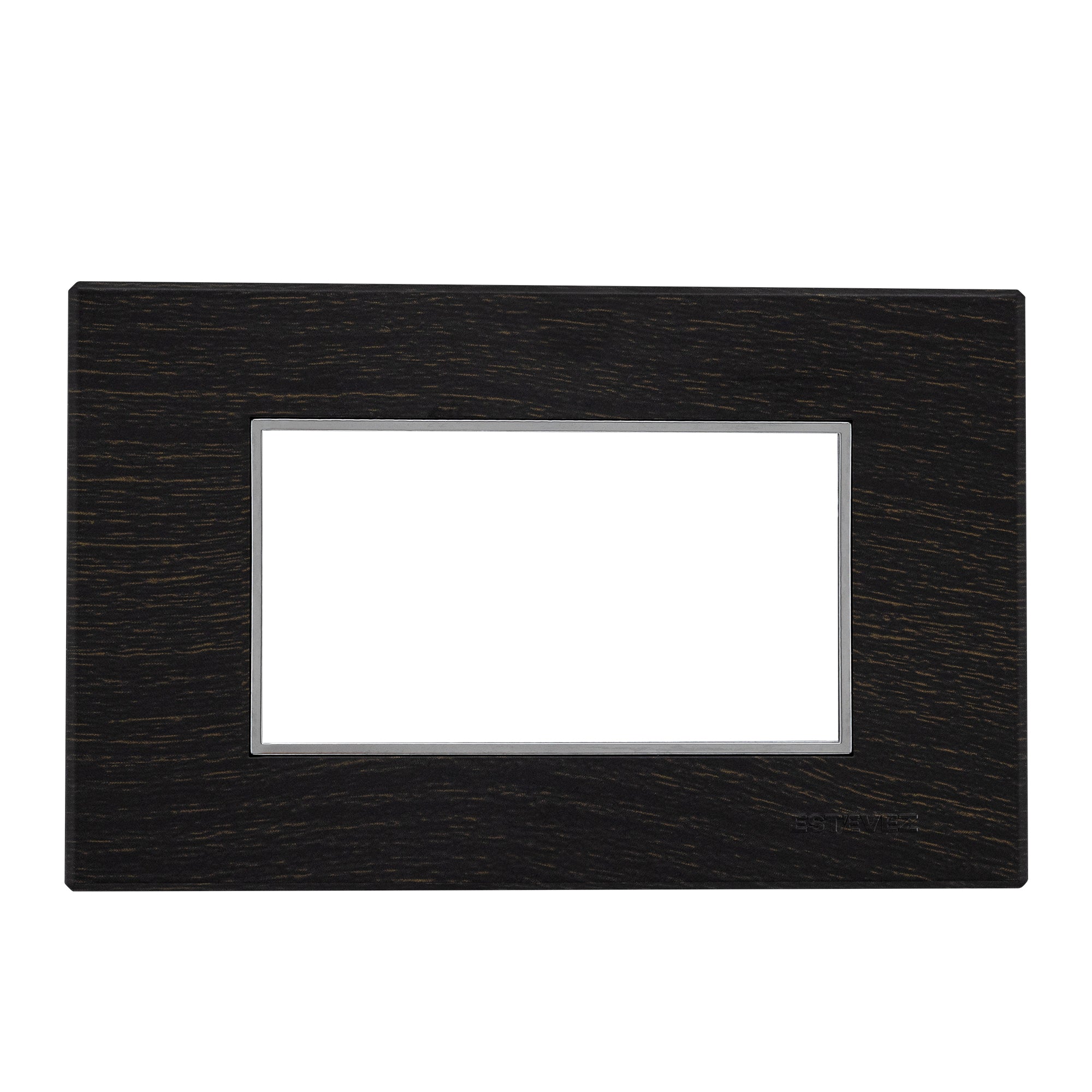Estevez Placa 3 Ventanas con Marco Interior Cromo Omega, Modelo HC-E723