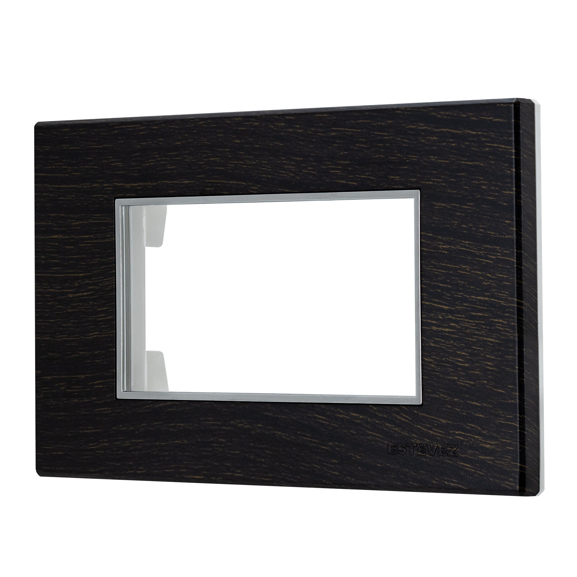 Estevez Placa 3 Ventanas con Marco Interior Cromo Omega, Modelo HC-E723