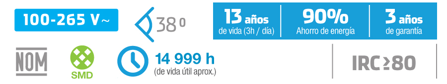 Ipsa Foco LED 8W Entrada GU5.3 MR16, Modelo LED8W-MR16