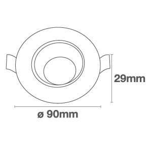 Foco Empotrable Ipsa LED-R-01/B | Base GU5.3 | MR16 | Diseño Moderno | Iluminación Interior- Luzdeco