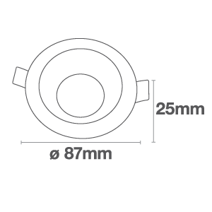 Foco Empotrable Ipsa LED-R-01/B | Base GU5.3 | MR16 | Diseño Moderno | Iluminación Interior- Luzdeco