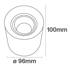 Luminario Interior Ipsa LSD-R-01/B | Sobreponer | Base GU5.3 | MR16 | Diseño Moderno- Luzdeco