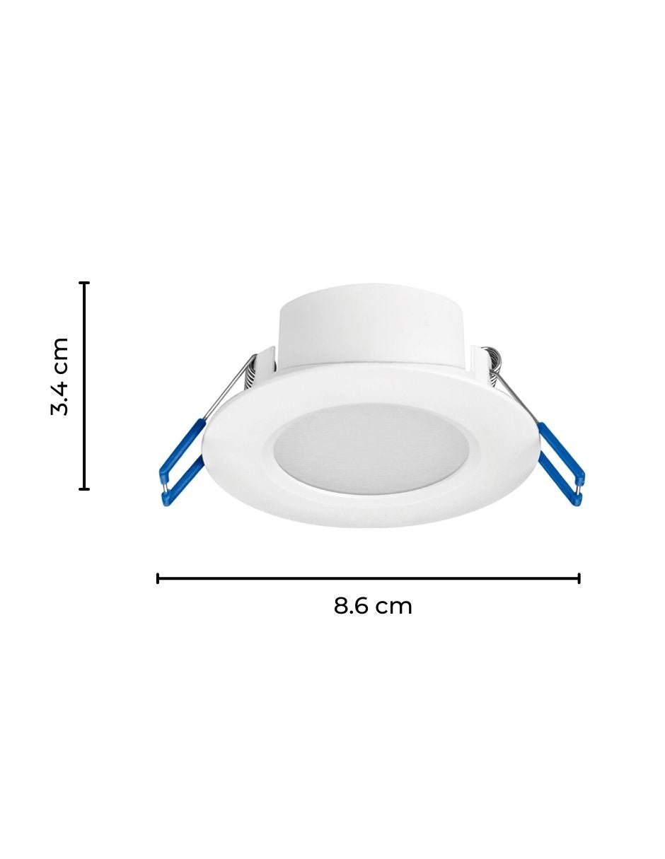 Estevez Pack de 3 Luminarios Empotrables LED de 5W 4000K Blanco, Modelo Eco LED