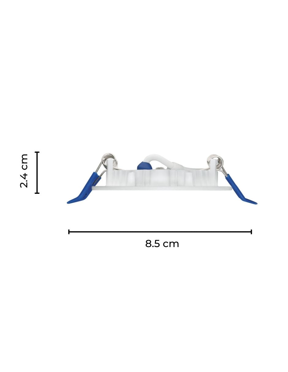 Estevez Pack de 4 Luminarios Empotrables LED de 3W 4000K Blanco, Modelo Flat