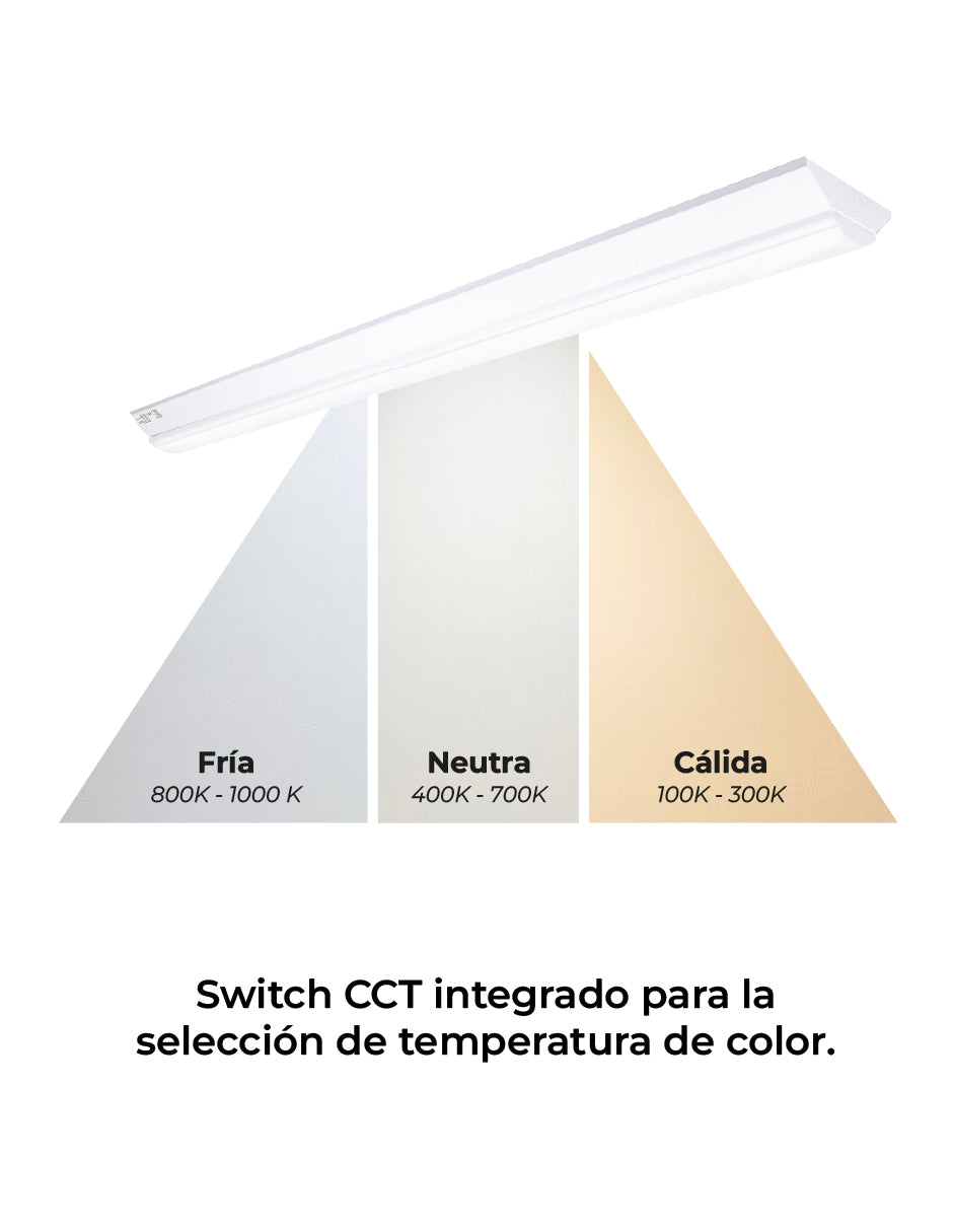 Estévez Luminaria LED Lineal BASE LIGHT CCT Sobreponer Techo Interconectable con Cambio de Color IP20 Modelo 6936-0-CCT