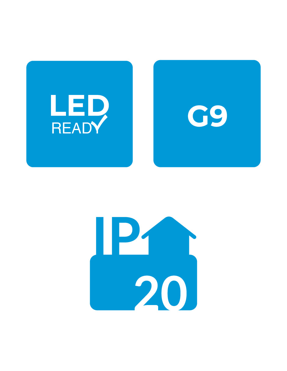 Estevez Luminaria Spur De Pared Blanca G9 152x195x120mm, Modelo 19853-0