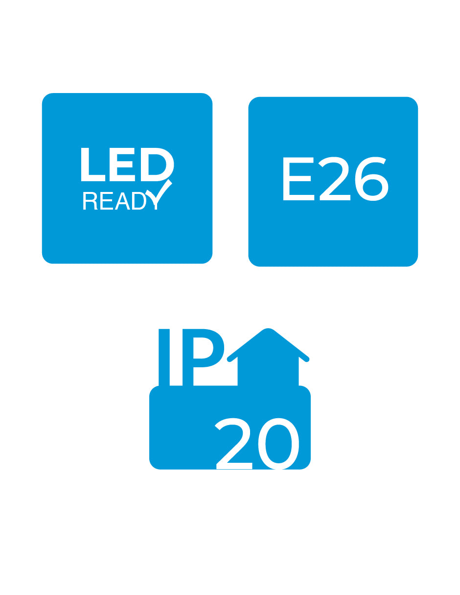 Estevez Luminaria Decorativa Para Suspender E26, Modelo EDE-0248