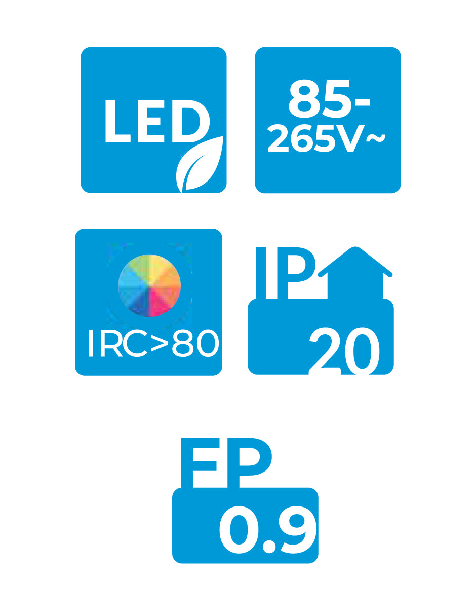 Estevez Luminaria De Pared LED 20W 3000K Iron, Modelo 19420