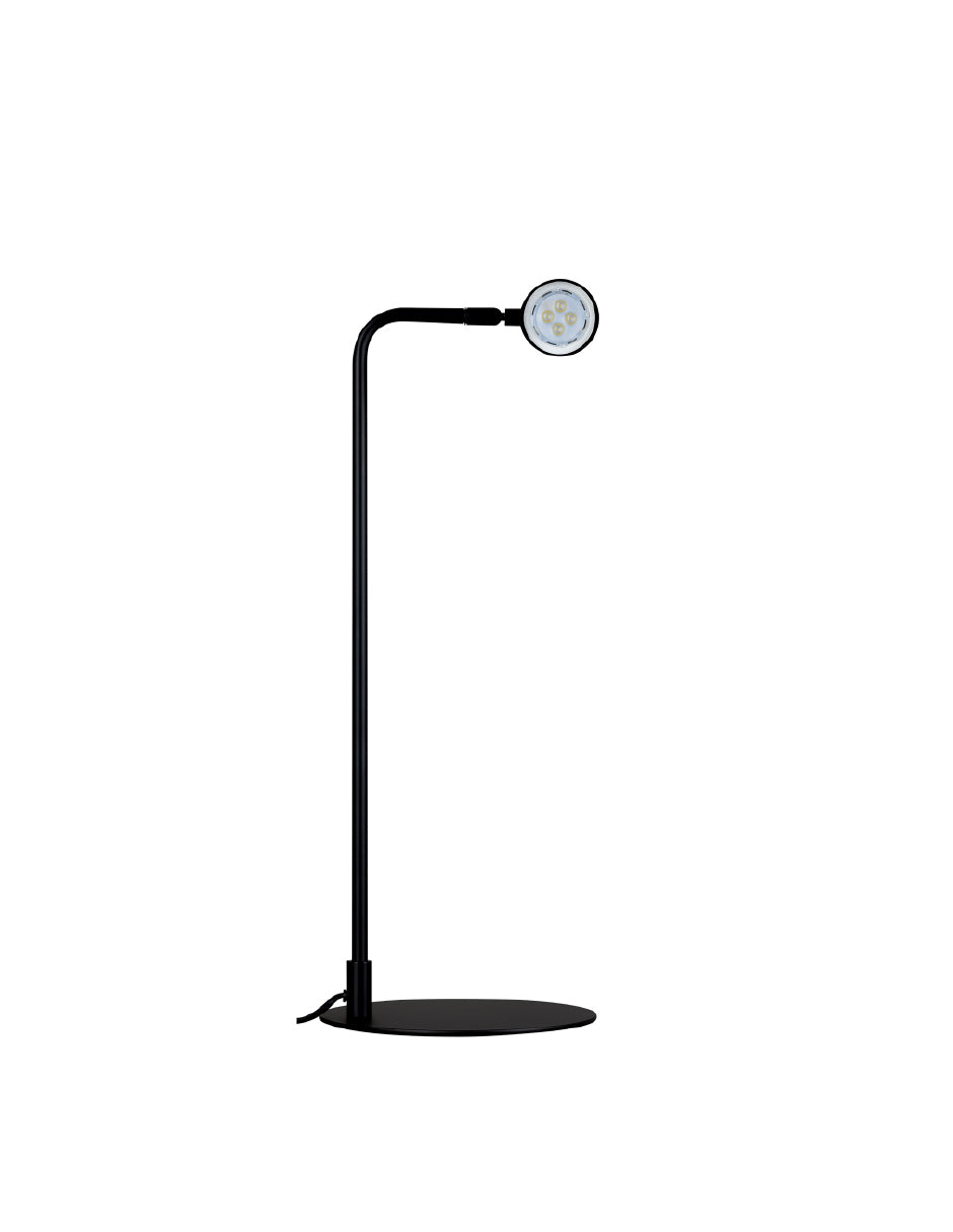 Estevez Luminaria De Mesa Negra GU10, Modelo EDE-0134-NEG