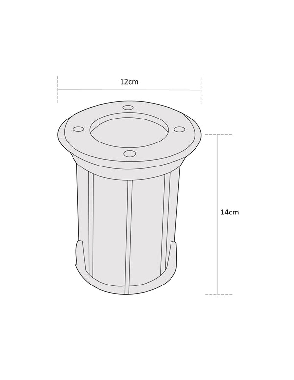 Estevez Lámpara De Piso LED 5W Empotrable, Mr16 Gu5.3, Modelo 19268