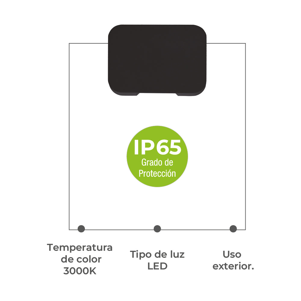 Ipsa Luminario para Exterior IP65, Modelo ARCOR-LED/1W