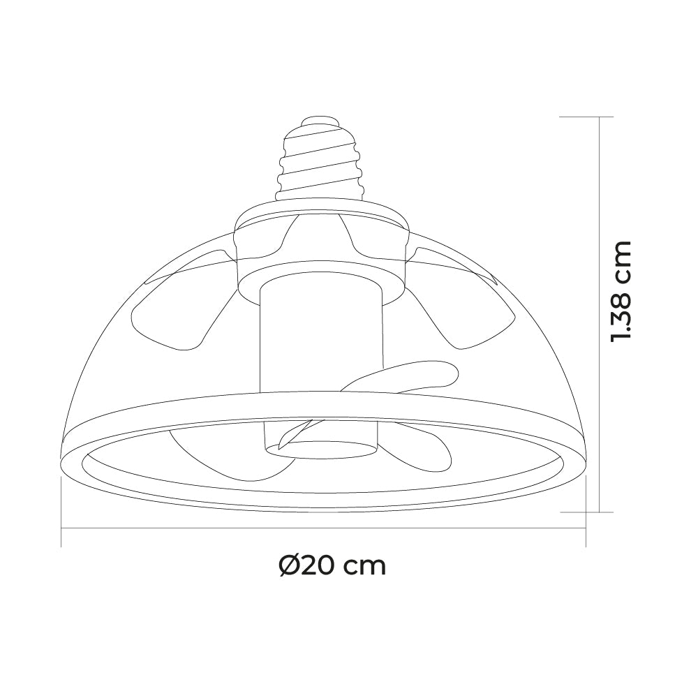 Ipsa Lampara Dimeable LED con Ventilador, Modelo VENTI-LITE/LED