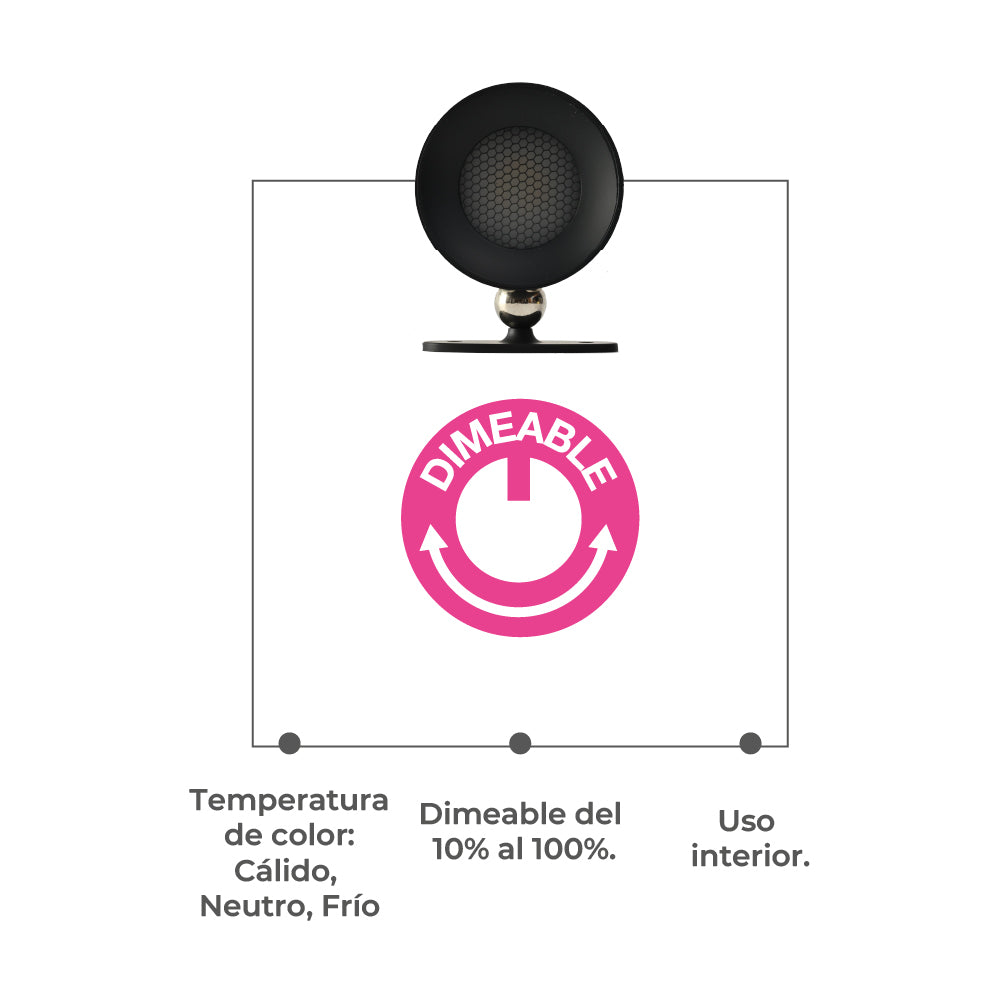 Ipsa Luminario LED Recargable, Modelo LUMI-DEC/N/3W