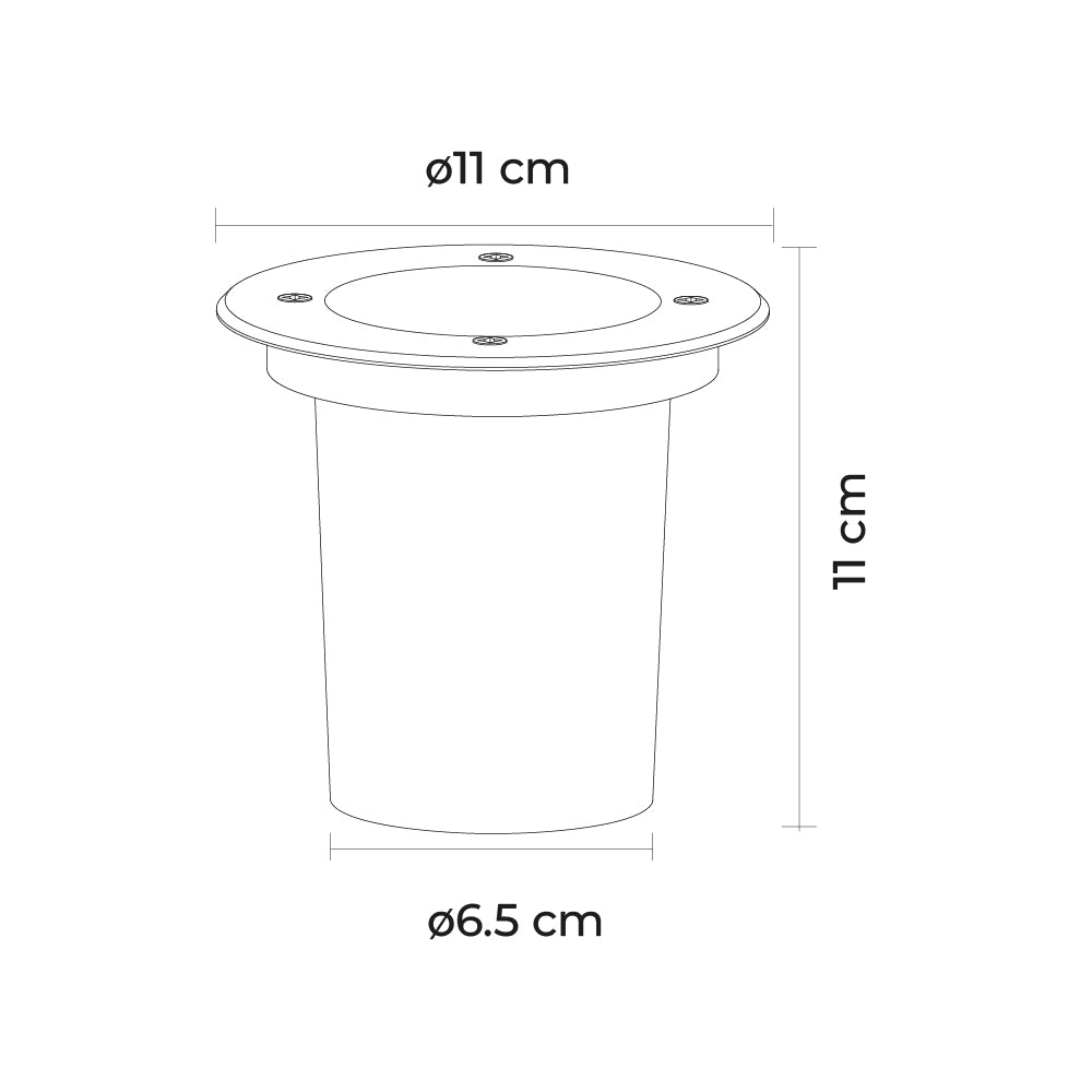Ipsa Luminario Empotrado para Piso 6W, Modelo EMPPI-GU10