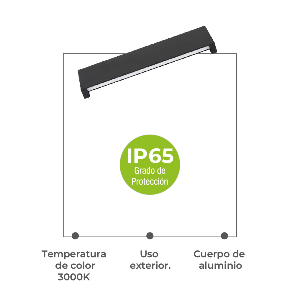 Ipsa Luminaria Decorativa para Muro LED, Modelo ARLJ-LED/10W/N
