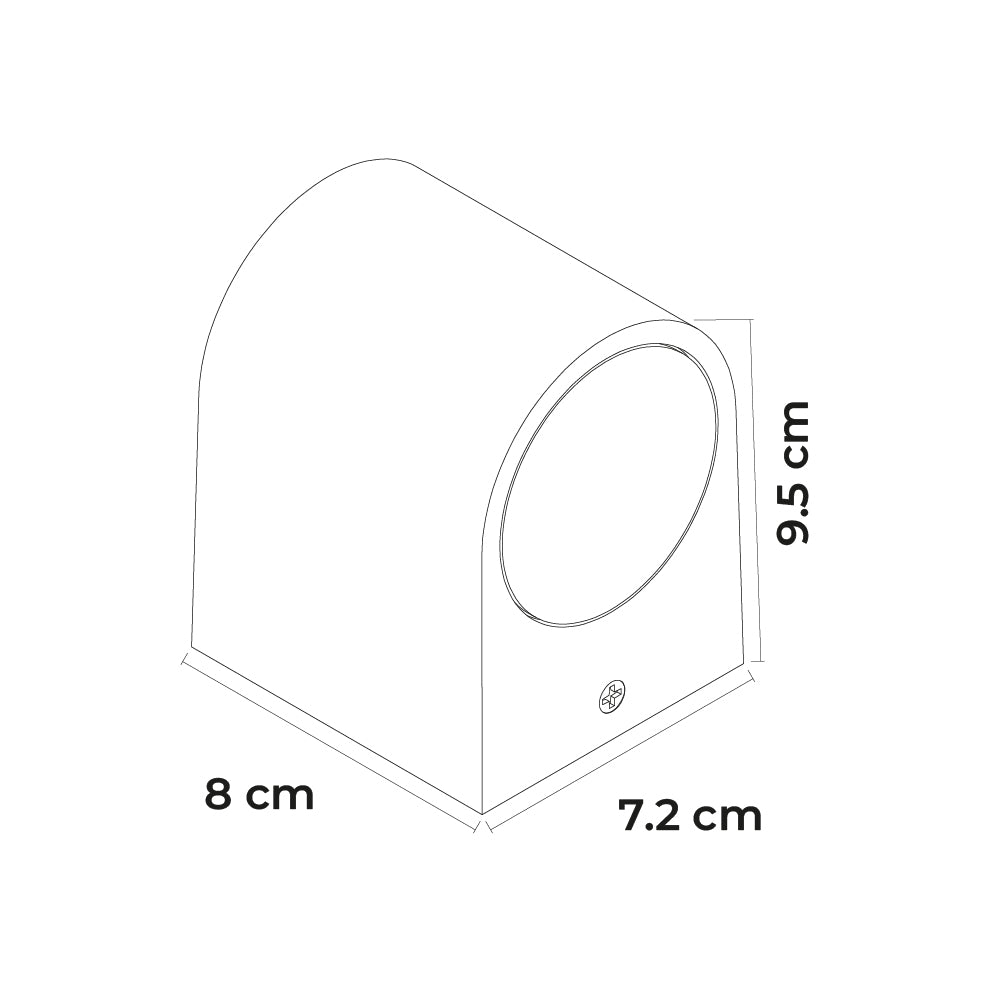 Ipsa Luminaria Decorativa para Muro LED GU10, Modelo ARDECO-GU10/N