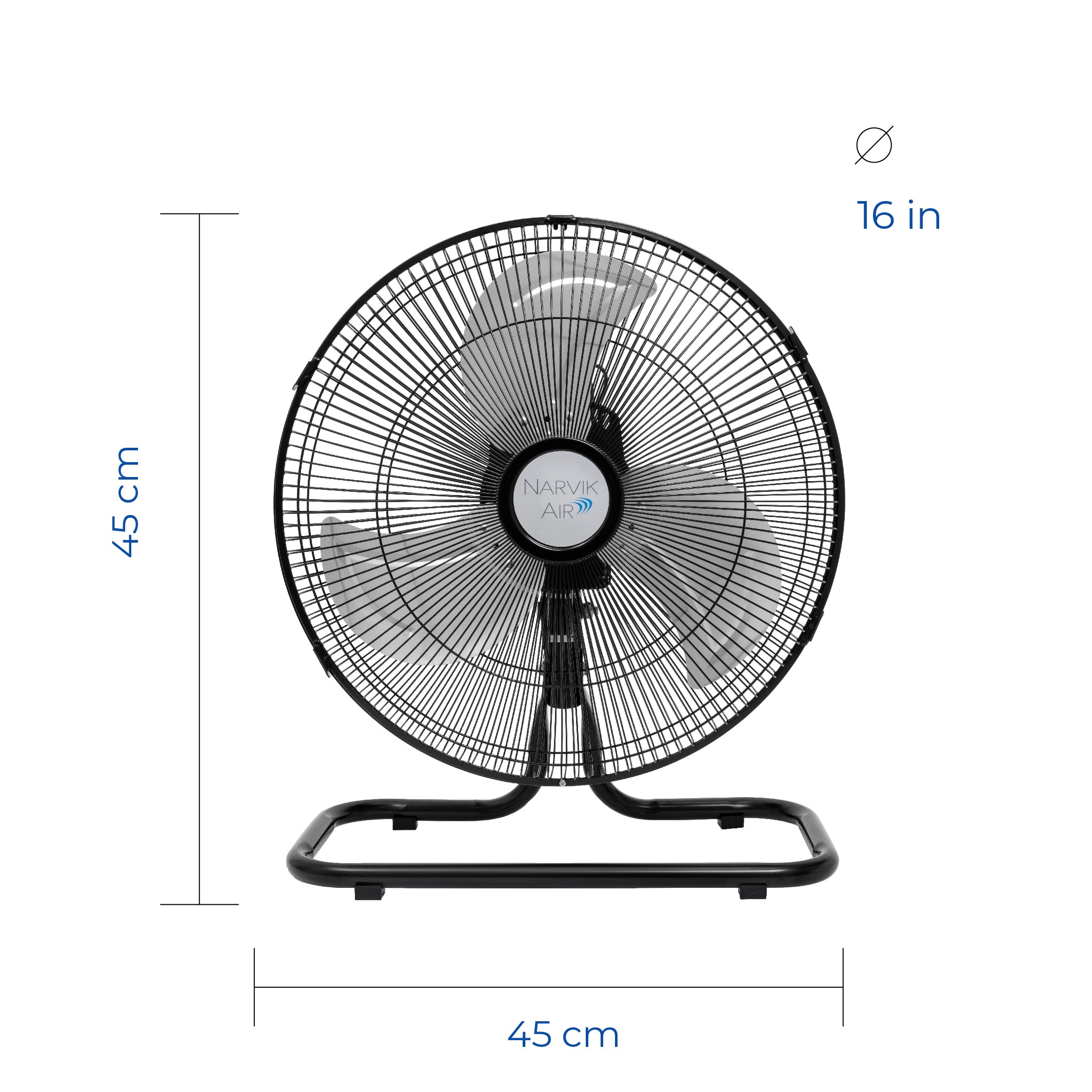 Narvik Ventilador Industrial 2 en 1: Piso y Pared de 16", Modelo NA-OF16