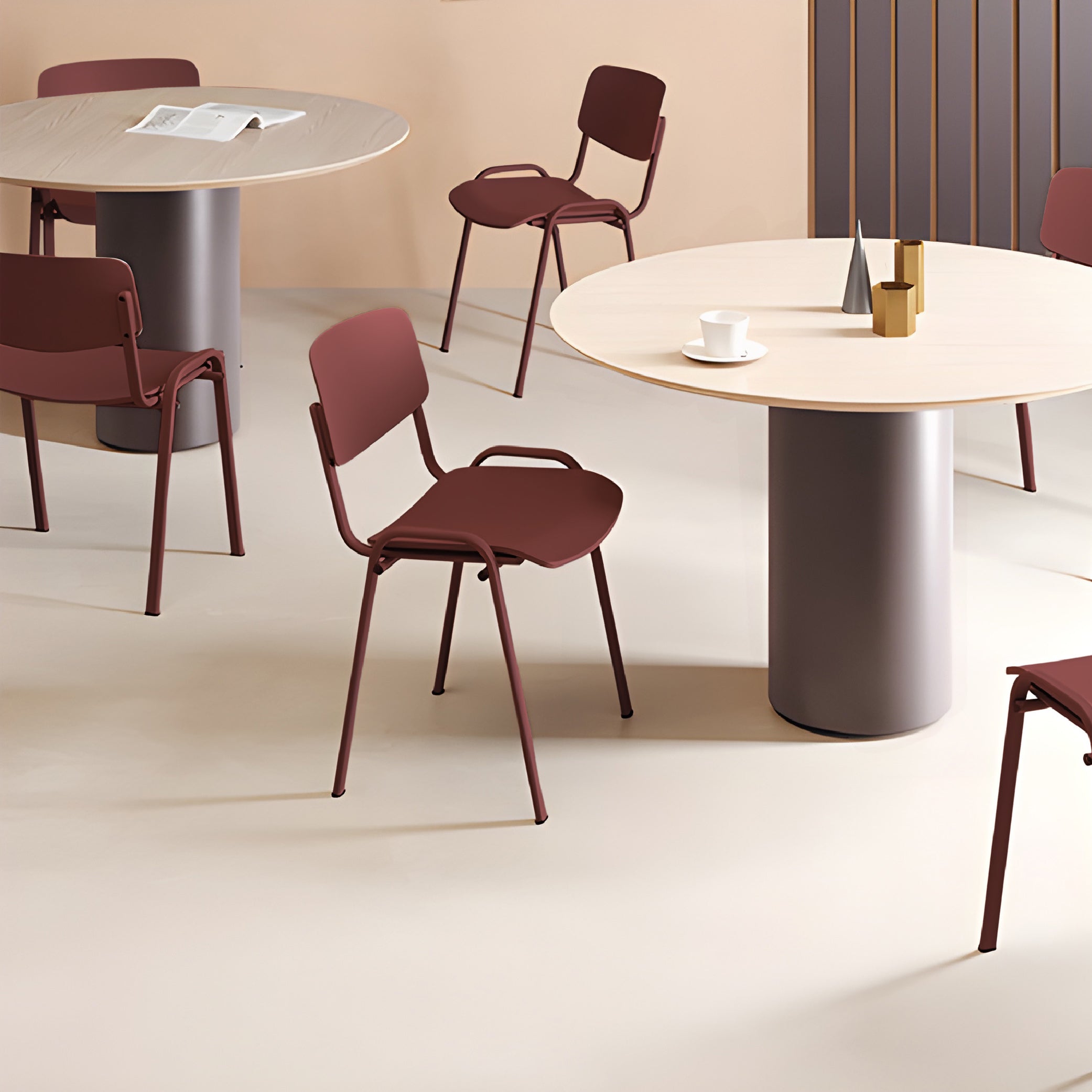 Offiho Silla Moderna para Visita con Estructura de Acero, Model Milk OHV-66