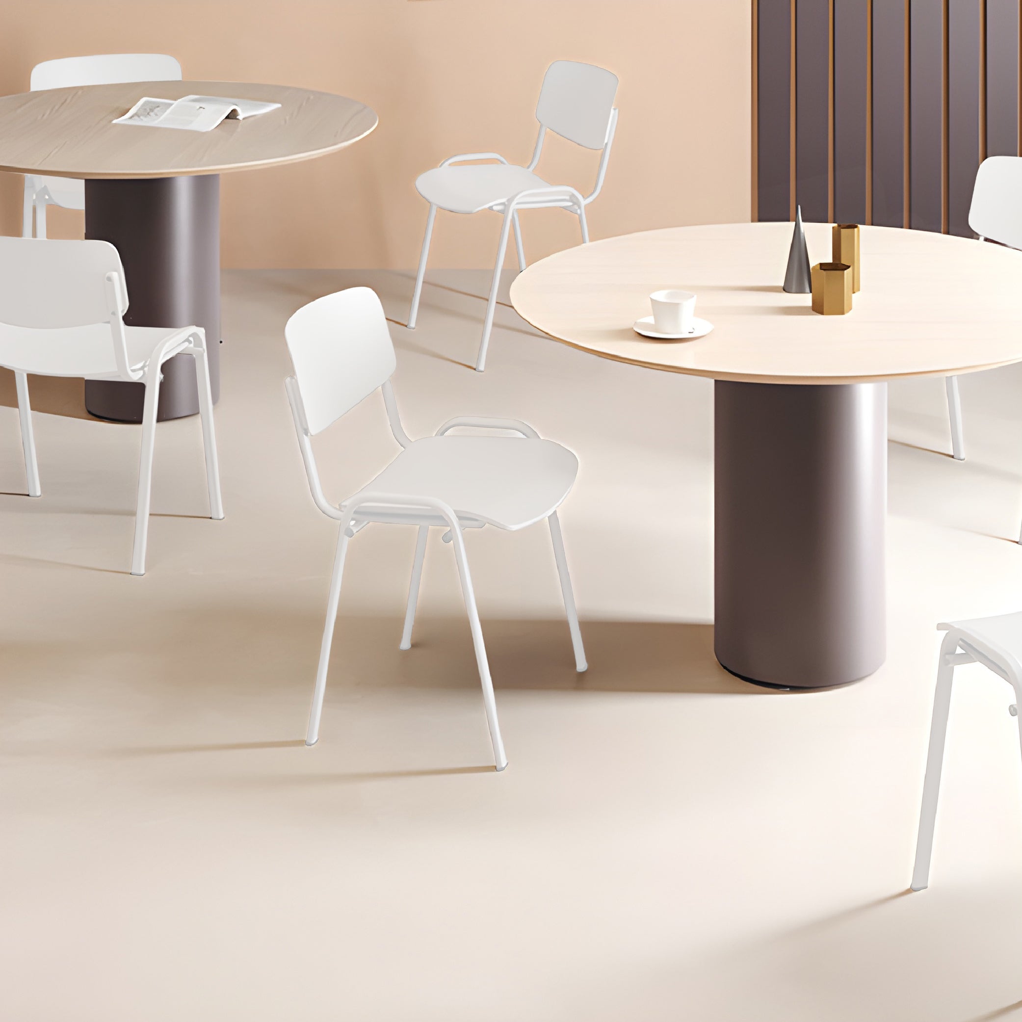 Offiho Silla Moderna para Visita con Estructura de Acero, Model Milk OHV-66