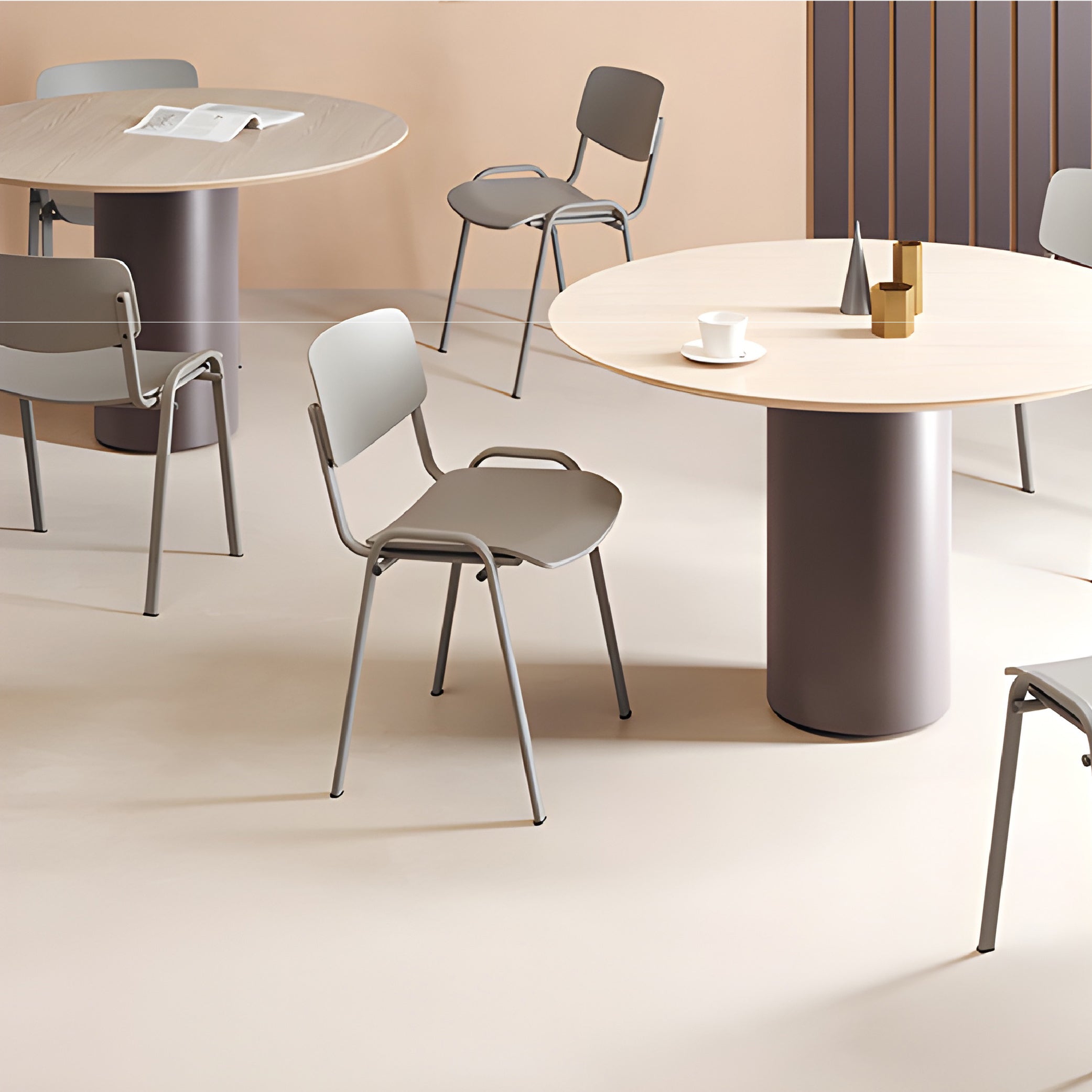 Offiho Silla Moderna para Visita con Estructura de Acero, Model Milk OHV-66