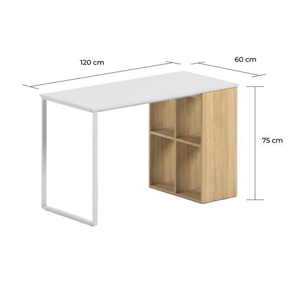 Offiho Escritorio de Oficina para Home Office con Estructura Metálica y Almacenamiento, Modelo 2240184
