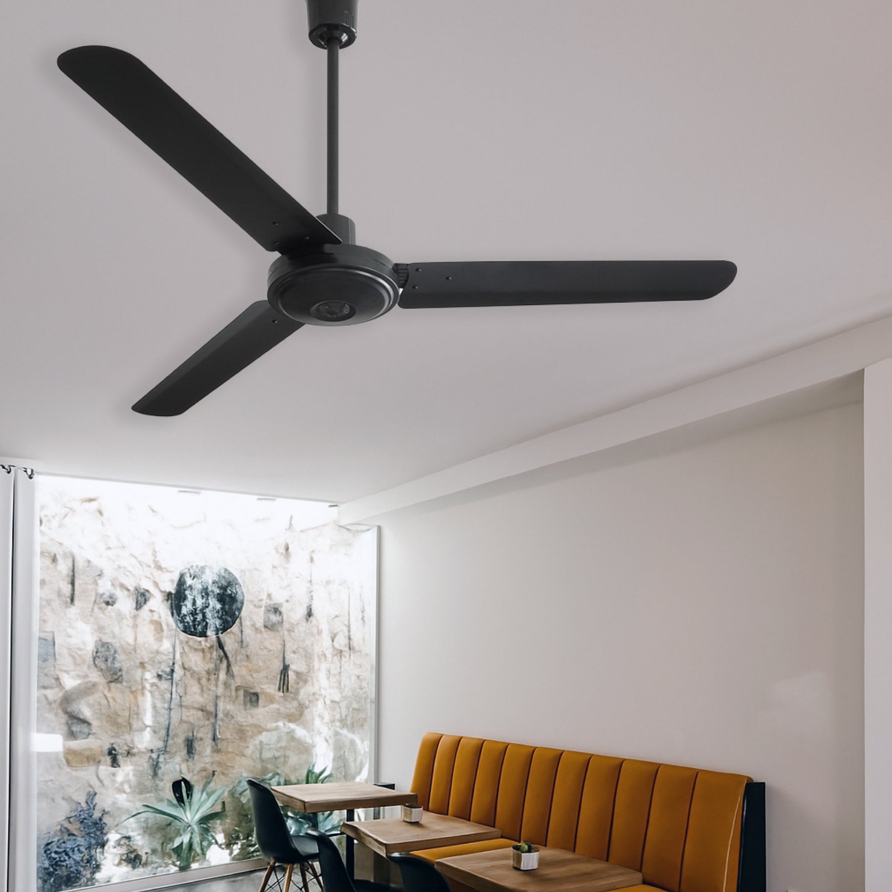 Narvik Ventilador de Techo de 56" Con 3 Aspas de Aluminio con Control de Pared para Uso Industrial, Modelo NA3031