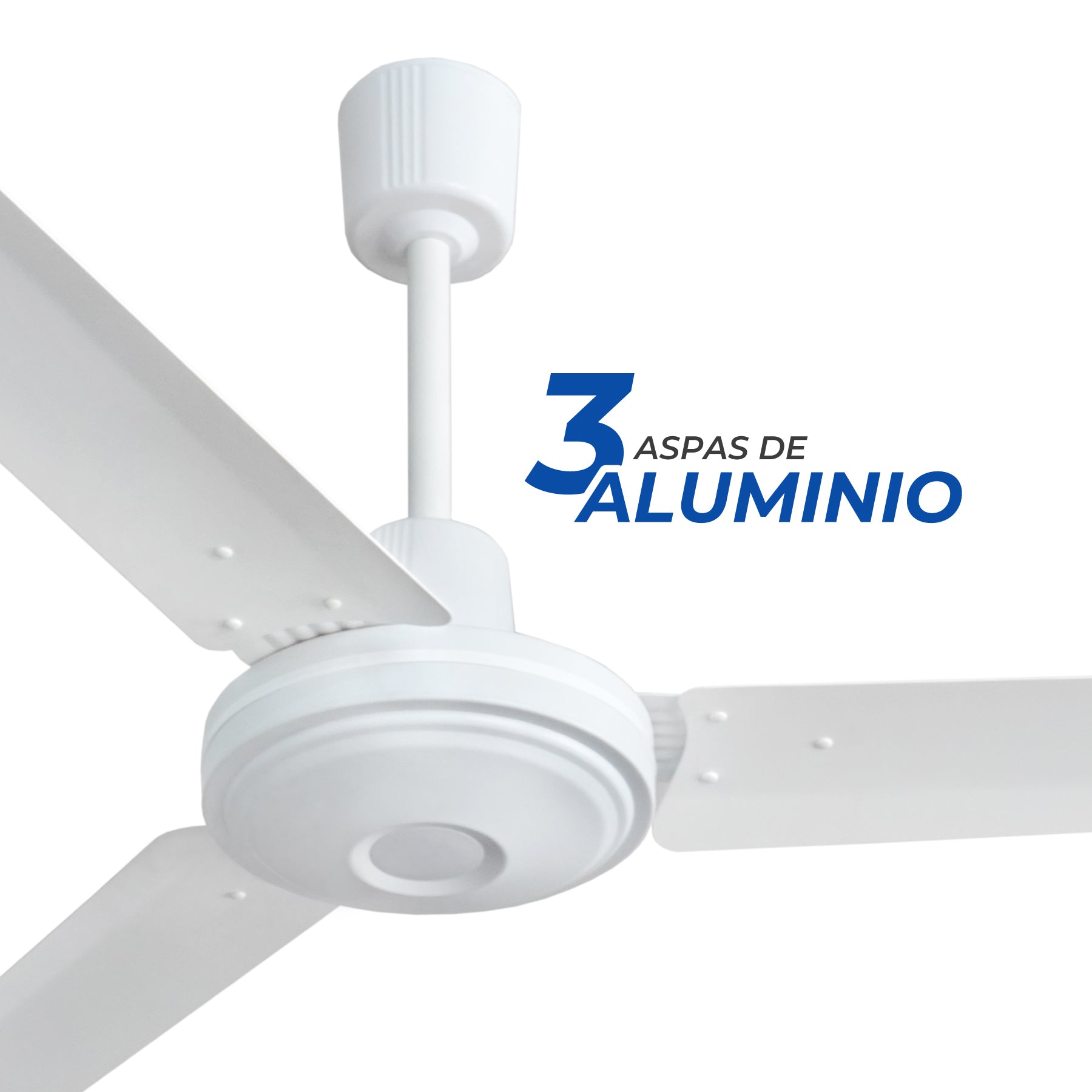 Narvik Ventilador de Techo de 56" Con 3 Aspas de Aluminio con Control de Pared para Uso Industrial, Modelo NA3031