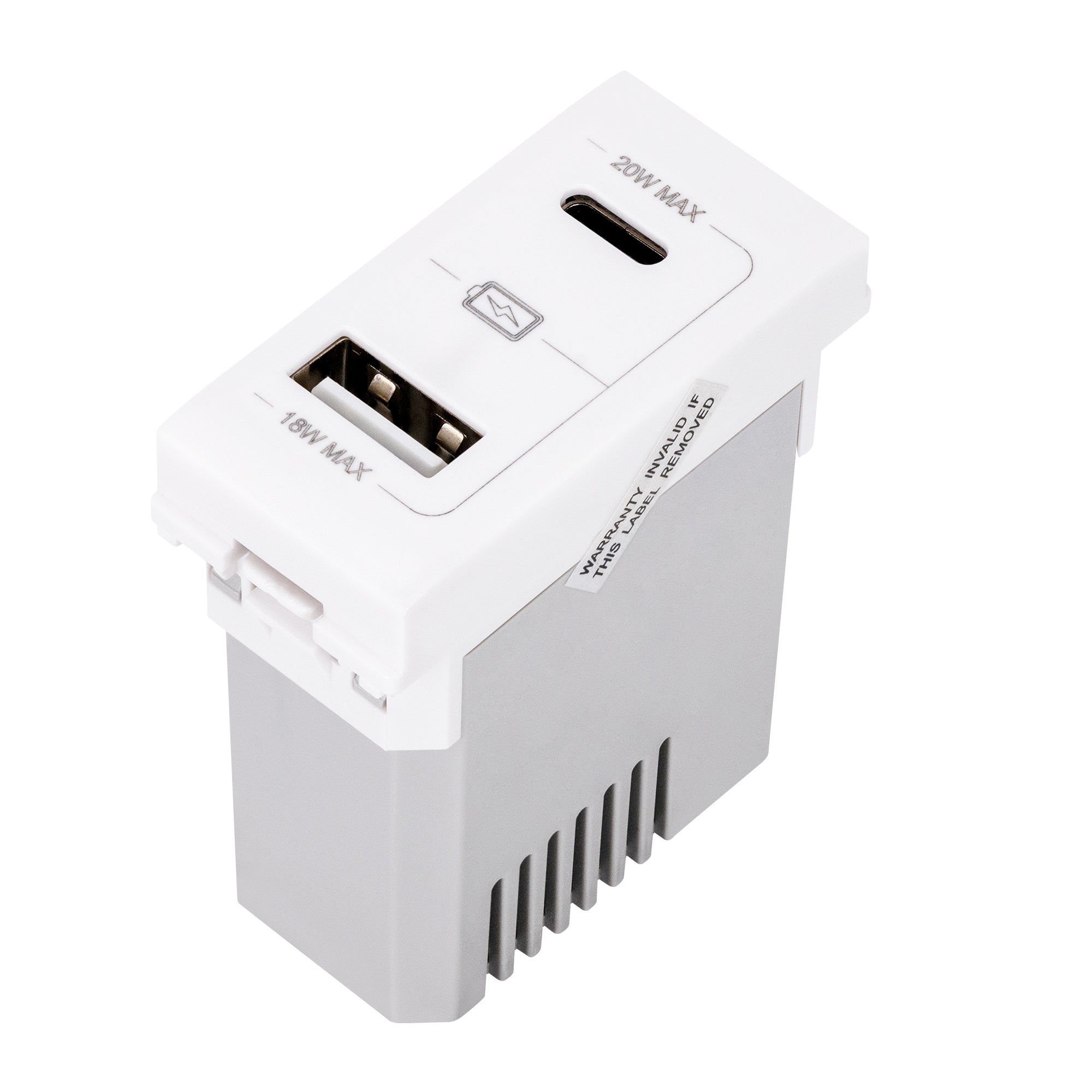 Estevez Cargador USB A+C PD/QC 20W 1 Módulo Origen Niessen, Modelo N0185.3