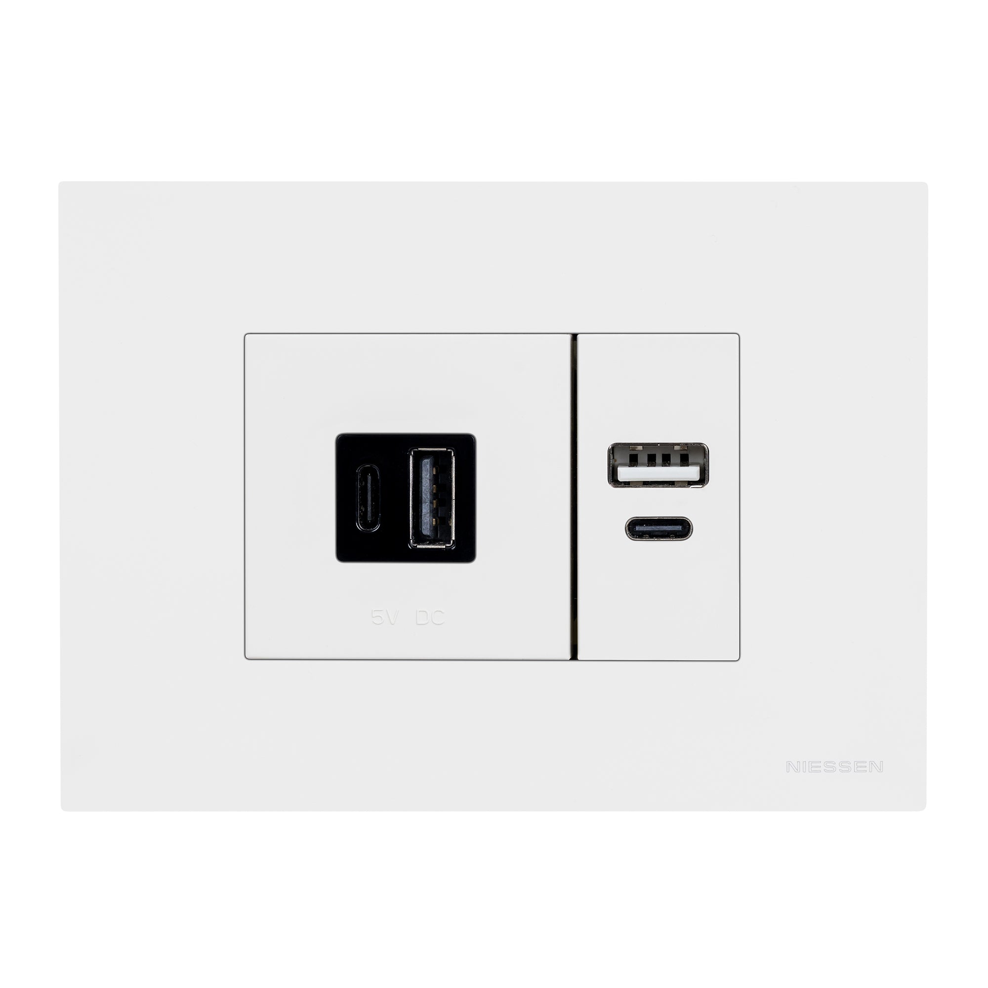 Estevez Toma Cargador USB A+C 1 Módulo Zenit Niessen, Modelo N2185.3