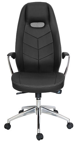 Offiho Silla De Oficina Ergonómica Reclinable con Altura Ajustable con Tapiz Tipo Piel, Modelo OHE405 ALUFSEN