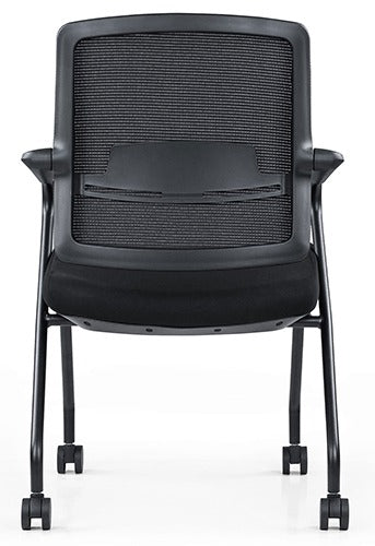 Offiho Set de 2 Silla para Visitas Ergónomica con Ruedas Plegable Anidable, Modelo OHV-138