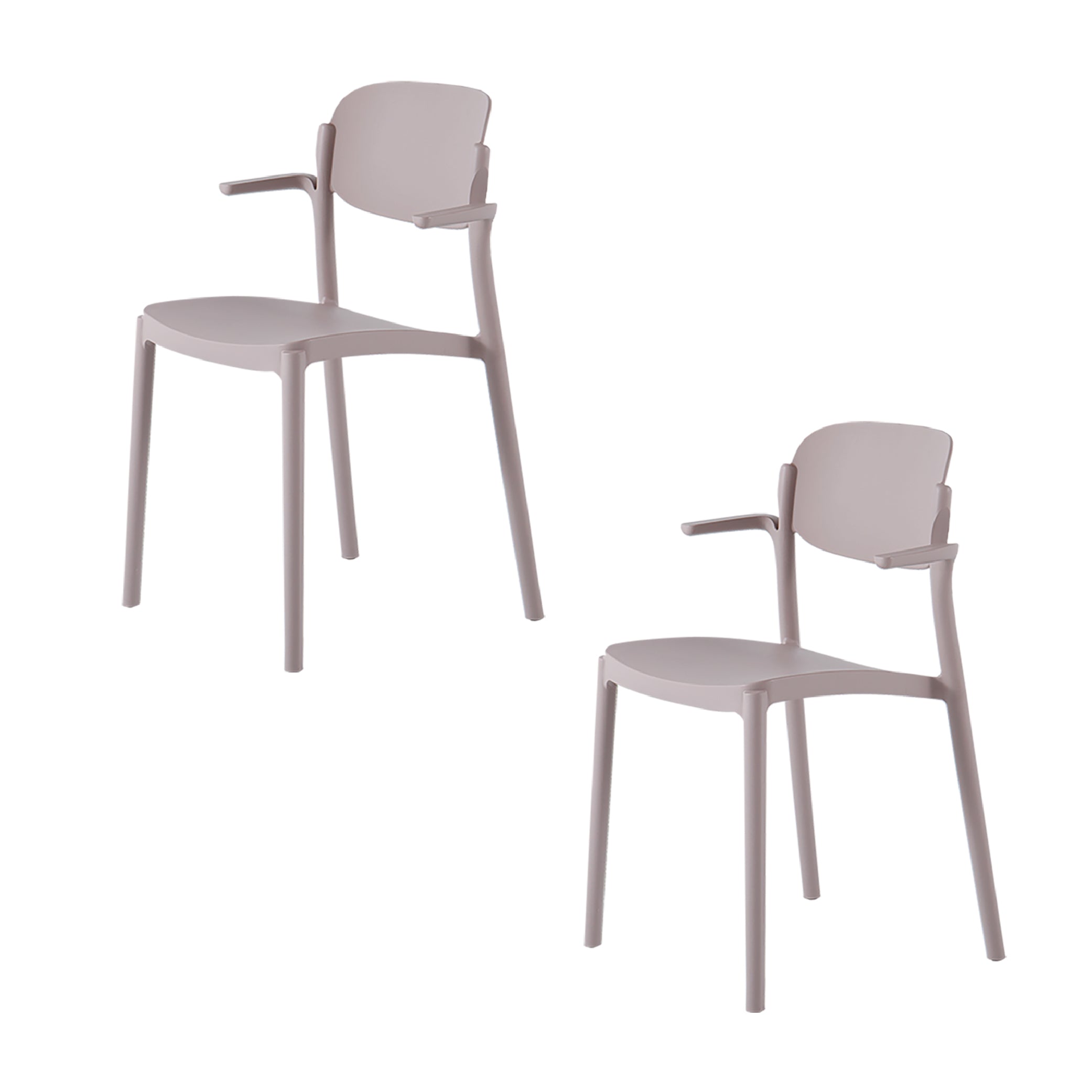 Lagoon Set de 2 Sillas de Comedor con Brazos para Interior y Exterior con Protección UV, Modelo Brazo 7202